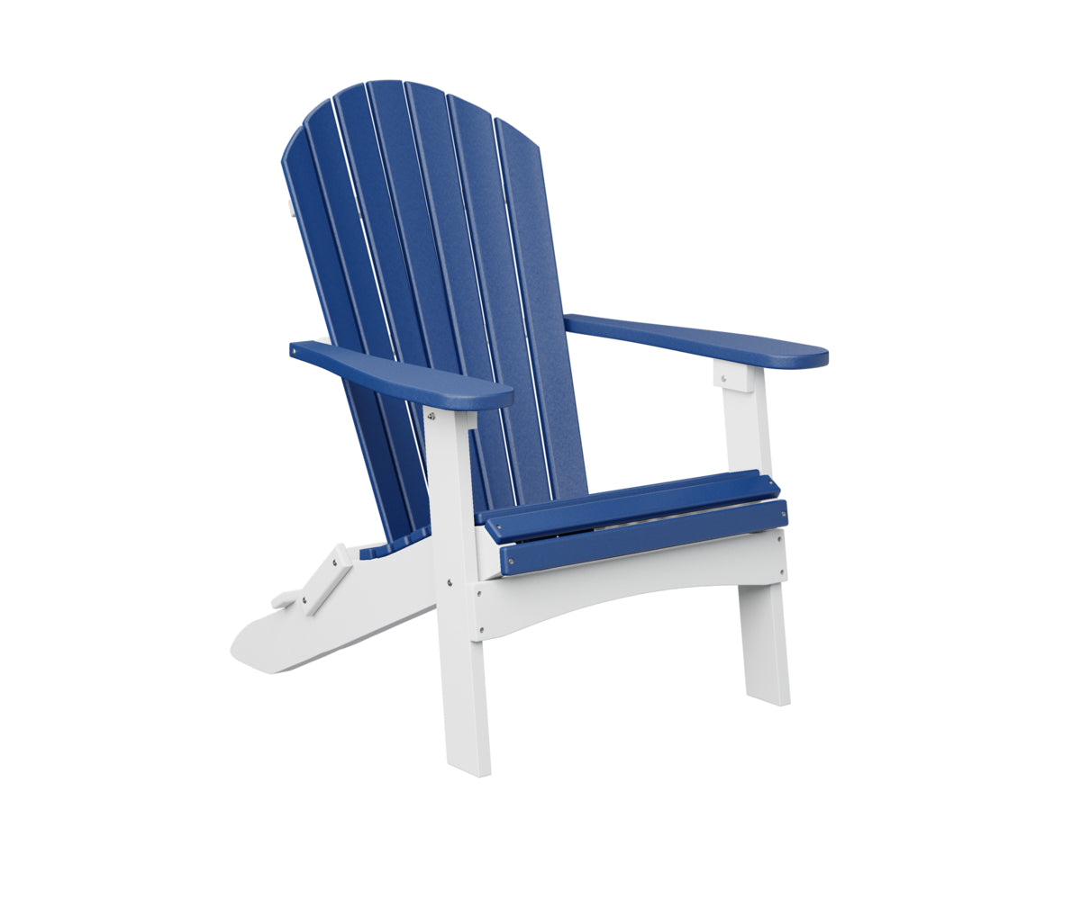 Berlin Gardens ComfoBack Folding Adirondack Chair - Outdoor Patio Furniture for Deck, Poolside & Garden Relaxation