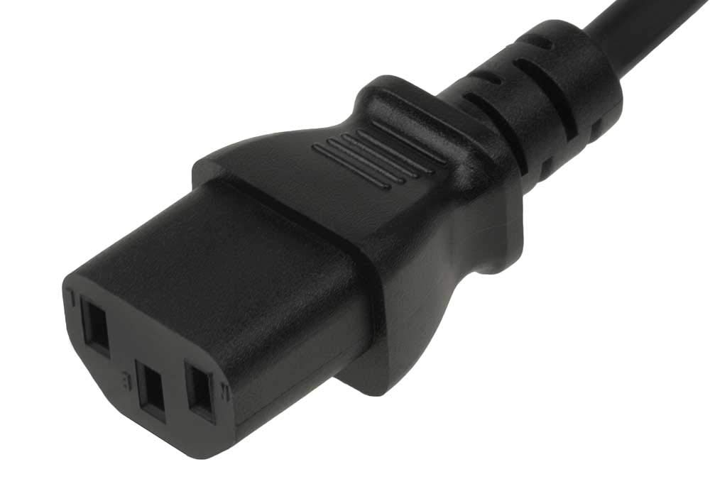 2.5ft 18 AWG IEC 60320 C14 to C13 Computer Power Extension Cord - Heavy Duty PC Monitor Scanner Printer Power Cable - Perfect for Home Office, Gaming Setup & Workstation Power Supply