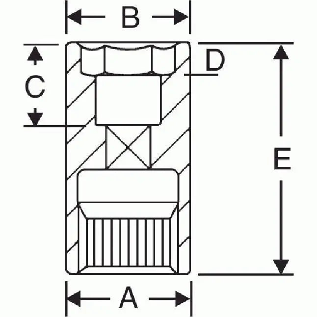 5-Piece GP Drive Deep Impact Socket Set - Heavy Duty Impact Sockets for Automotive, Construction & Industrial Use
