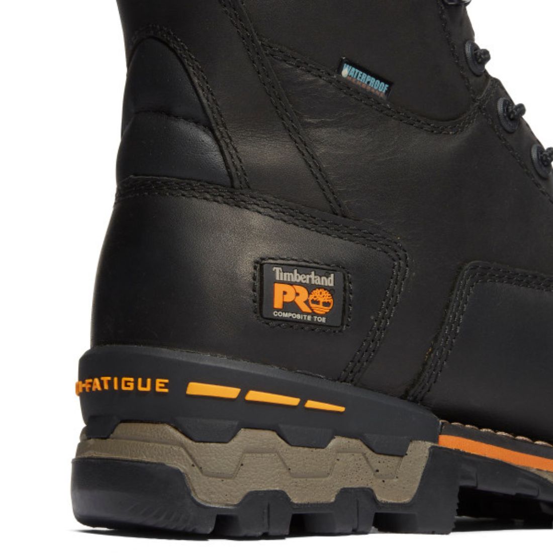 Timberland PRO Boondock Men's 8 Inch Waterproof Work Boots with Composite Safety Toe - Black 89645 | Durable Construction for Outdoor Jobs, Construction Sites & Heavy Duty Work