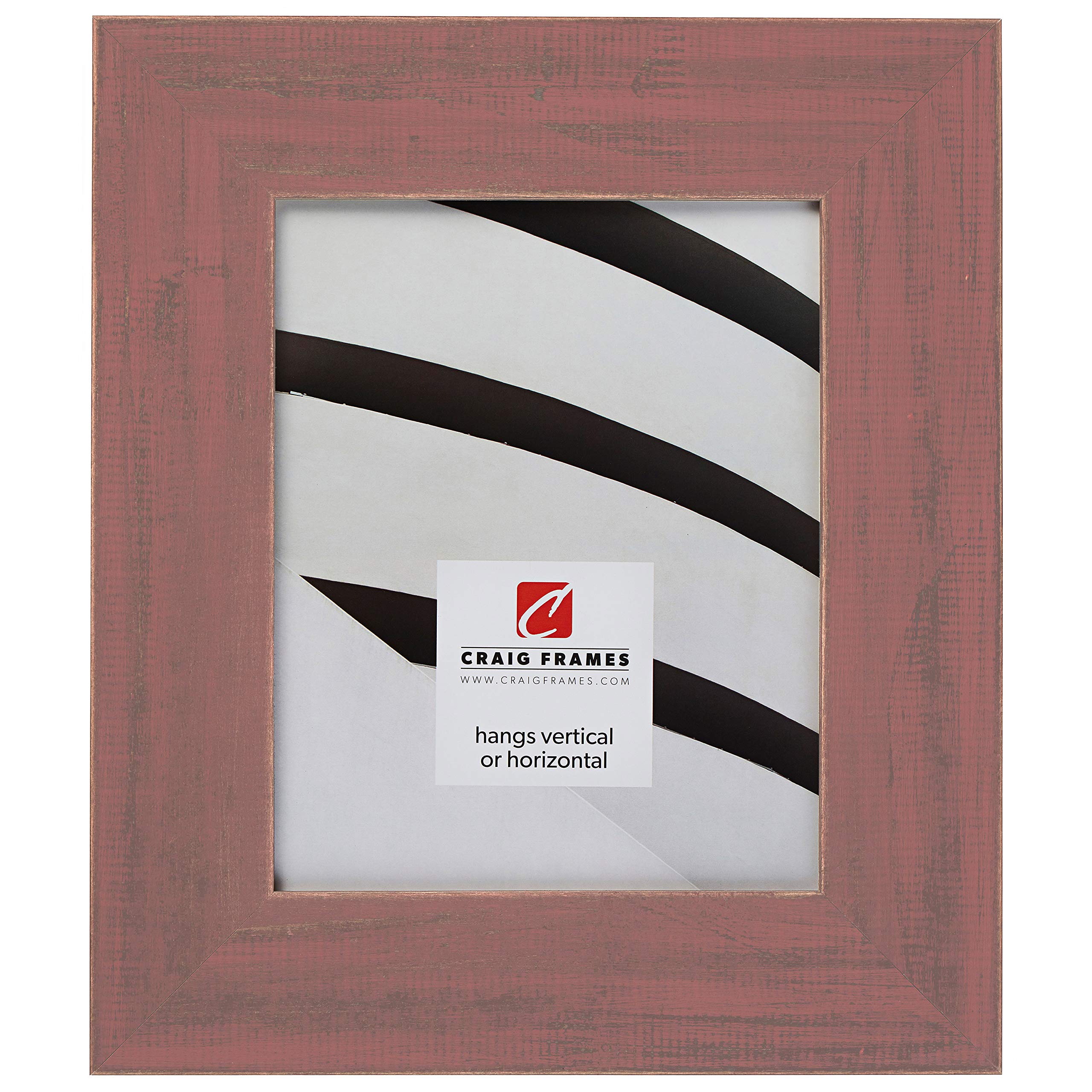 Craig Frames Jasper Wide 4x6 Inch Picture Frame - Country Weathered Red Wood Photo Frame for Wall Display, Home Decor, and Gift Giving