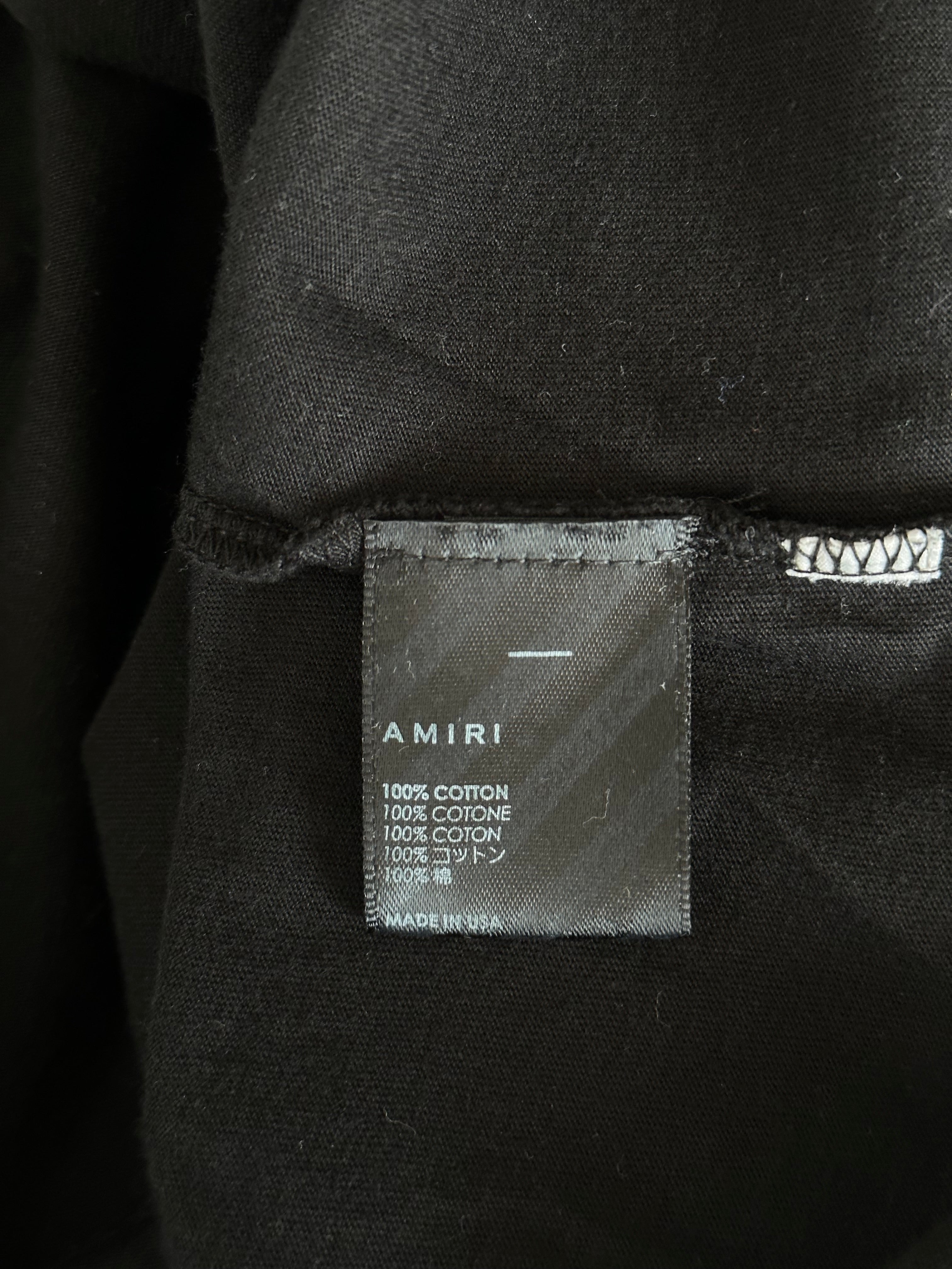 Amiri Black Gradient Bones Graphic T-Shirt for Men - Stylish Streetwear Tee for Casual Outfits & Urban Fashion