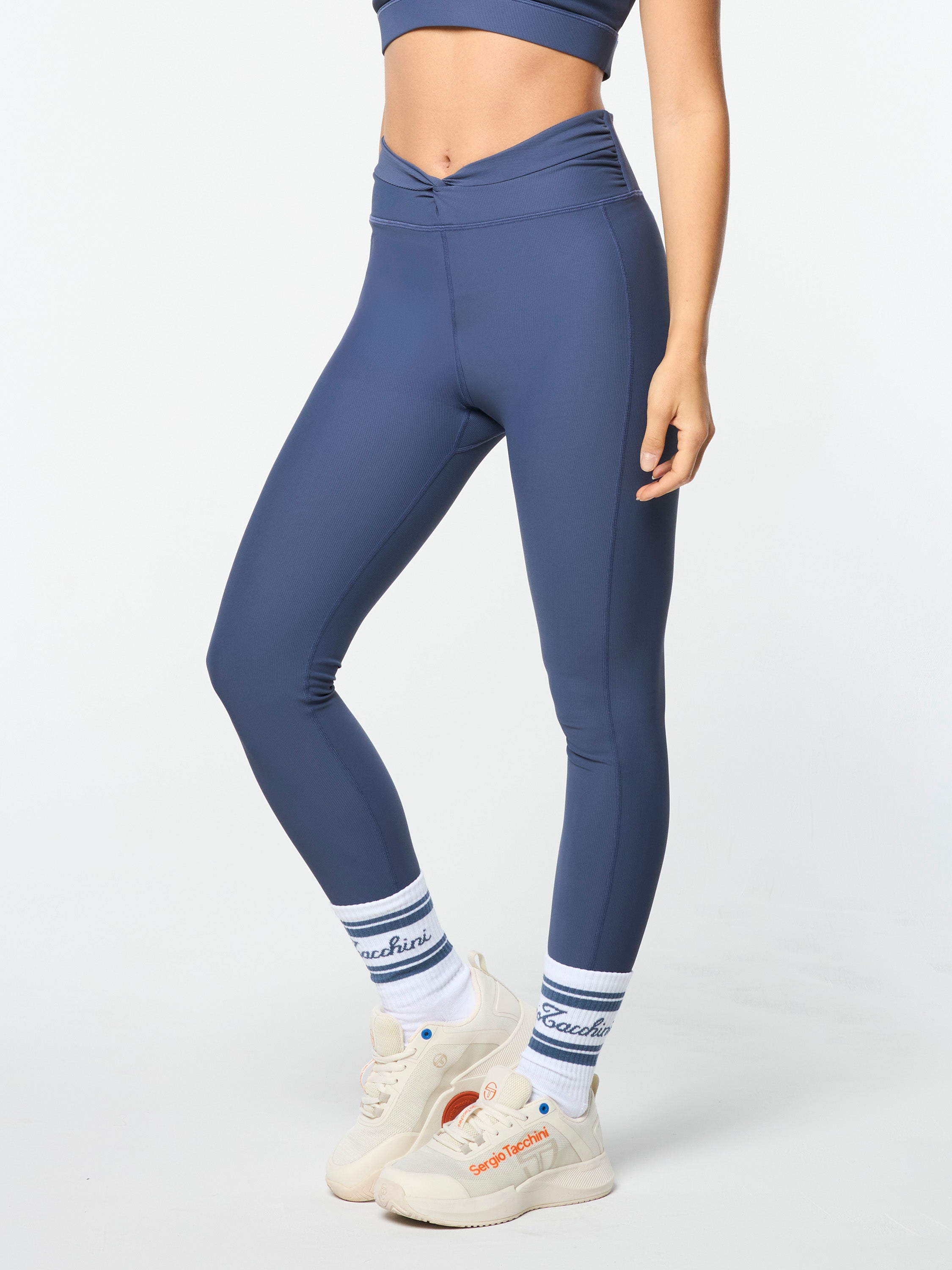 Giulia High-Waisted Leggings for Women - Blue Indigo | Soft & Stretchy Yoga Pants for Workout, Running & Lounge Wear