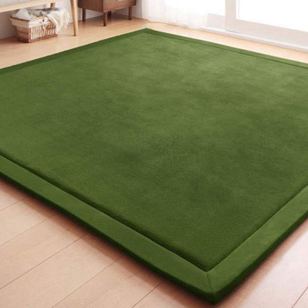 Soft Coral Fleece Non-Slip Rectangular Area Rug 7'x8' - Modern Indoor/Outdoor Living Room, Bedroom & Nursery Carpet - Cozy Home Decor for Kids Room, Play Area & High-Traffic Spaces