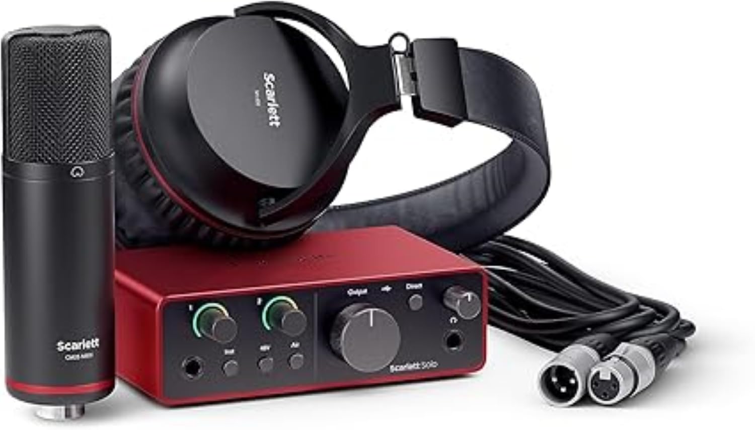 Focusrite Scarlett Solo Studio 4th Gen USB Audio Interface Bundle with Condenser Mic & Headphones - Perfect for Recording, Songwriting, Podcasting, Home Studio & Live Streaming | Ideal for Musicians, Singers & Content Creators