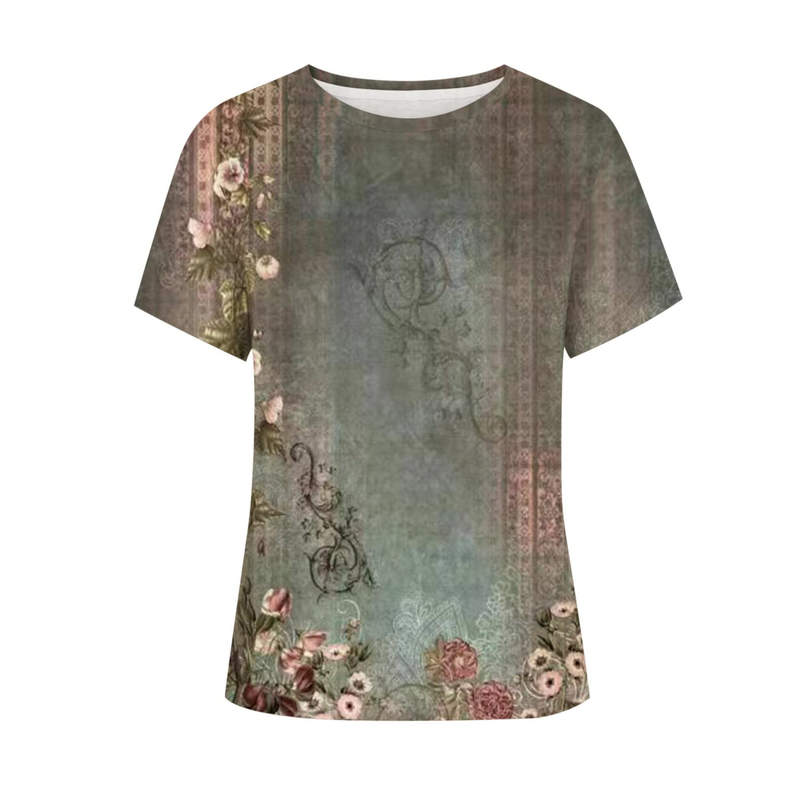 2024 Trendy Floral Printed Blouses for Women - Lightweight Soft Summer Tops & Casual Dressy Shirts | Perfect for Office Wear, Date Nights & Weekend Outfits