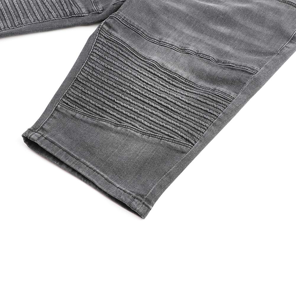 THUNDER STAR Women's Ripped Denim Bermuda Shorts - Distressed Knee-Length Stretch Jeans Shorts for Casual Wear & Summer Outfits
