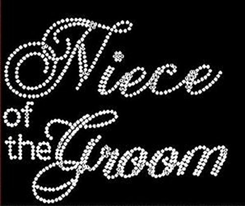 Niece of The Groom Rhinestone Iron-On Transfer - DIY Wedding Party Apparel Decoration for Bridal Shower, Bachelorette & Family Reunion Outfits