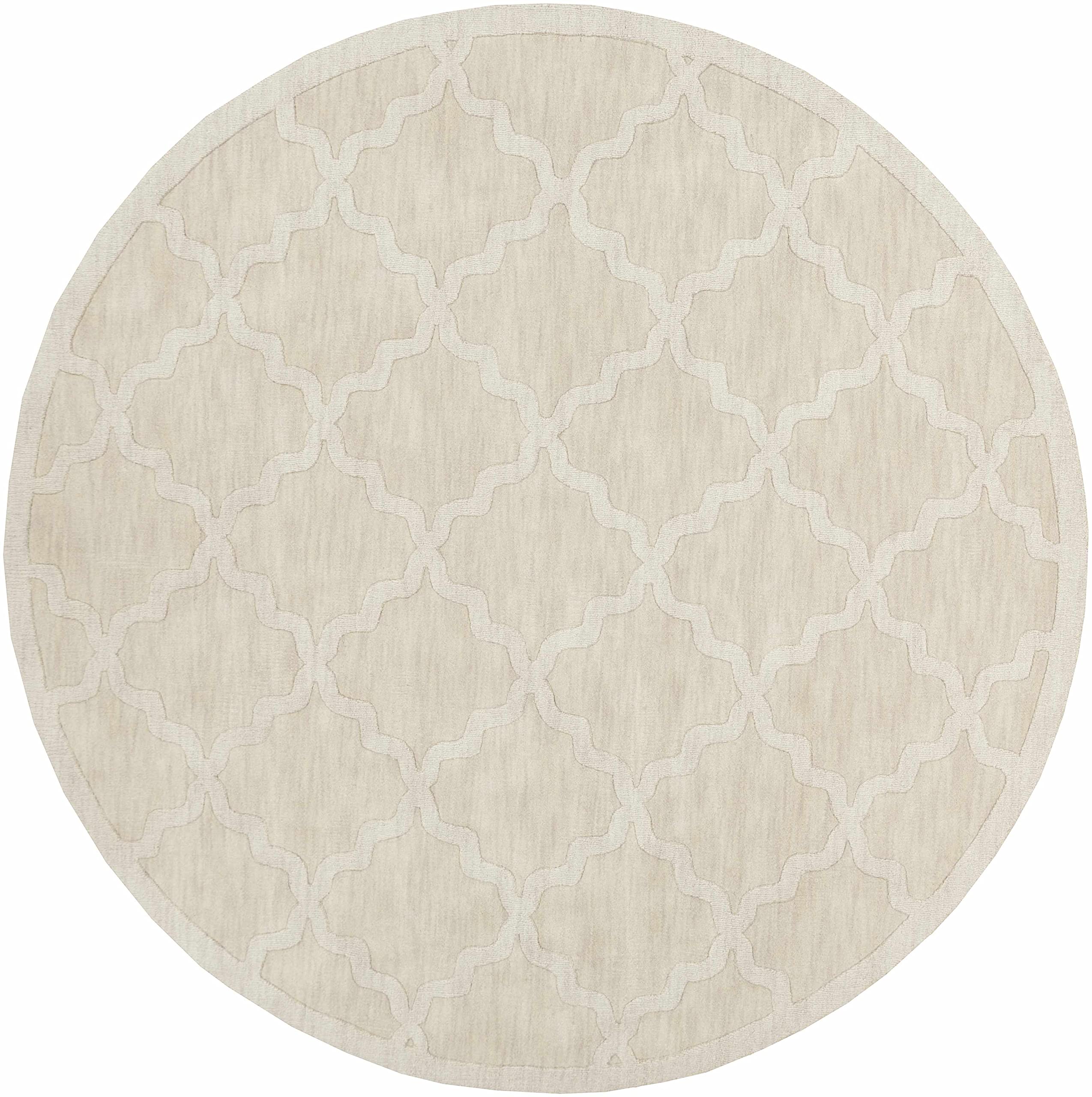 Hauteloom Orick Wool Area Rug for Living Room & Bedroom - Solid Beige with Border - 3' x 5' - Soft & Durable - Perfect for Home Decor, Cozy Spaces & High-Traffic Areas