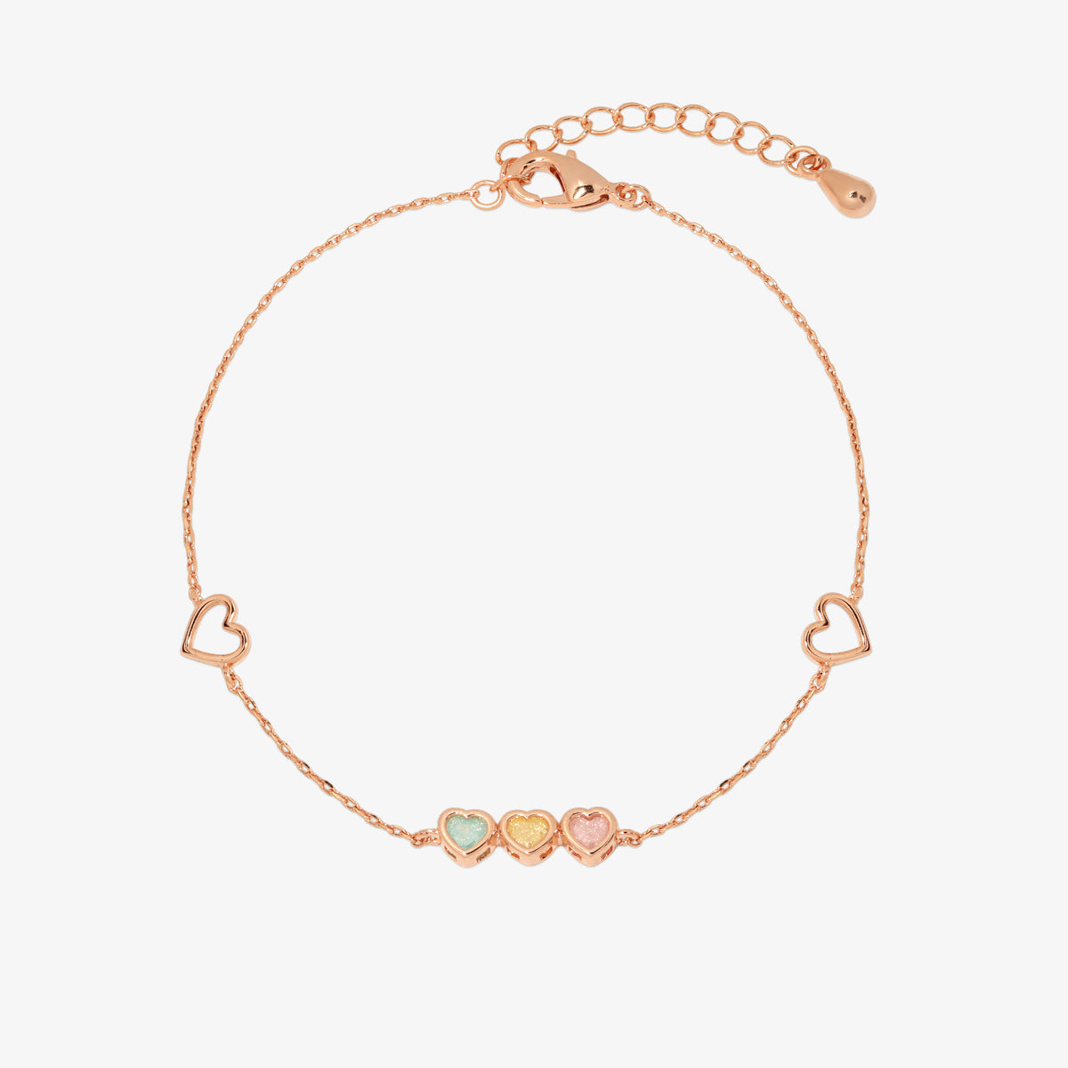 Triple Heart Bracelet for Women - Elegant Layered Gold & Silver Love Charm Bracelet | Perfect for Valentine's Day, Anniversary & Romantic Gifts