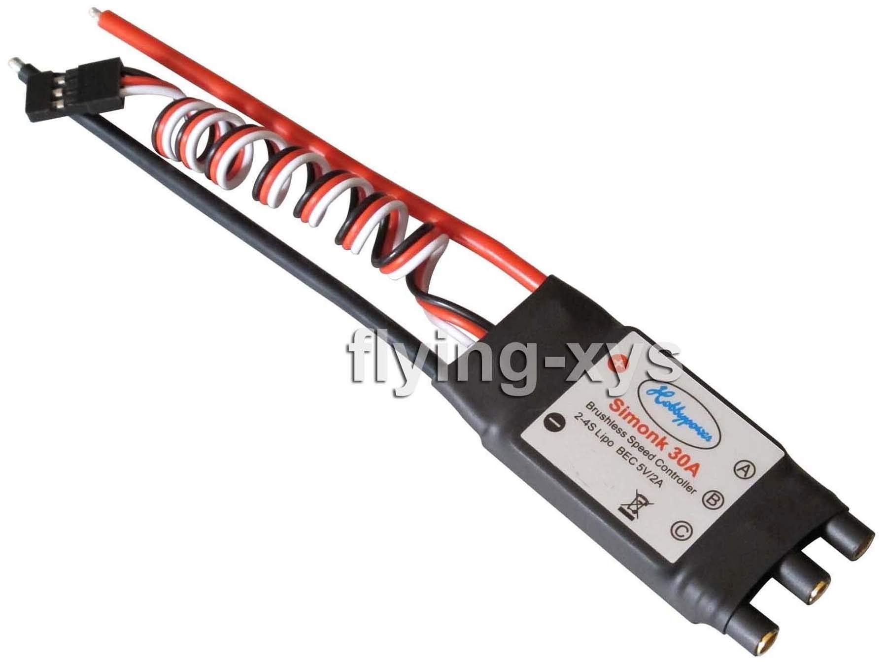 SimonK 30A ESC Brushless Speed Controller with 2A BEC - 4 Pack for Quadcopter, Drone, FPV Racing - Perfect for DIY Multirotor Builds and Aerial Photography