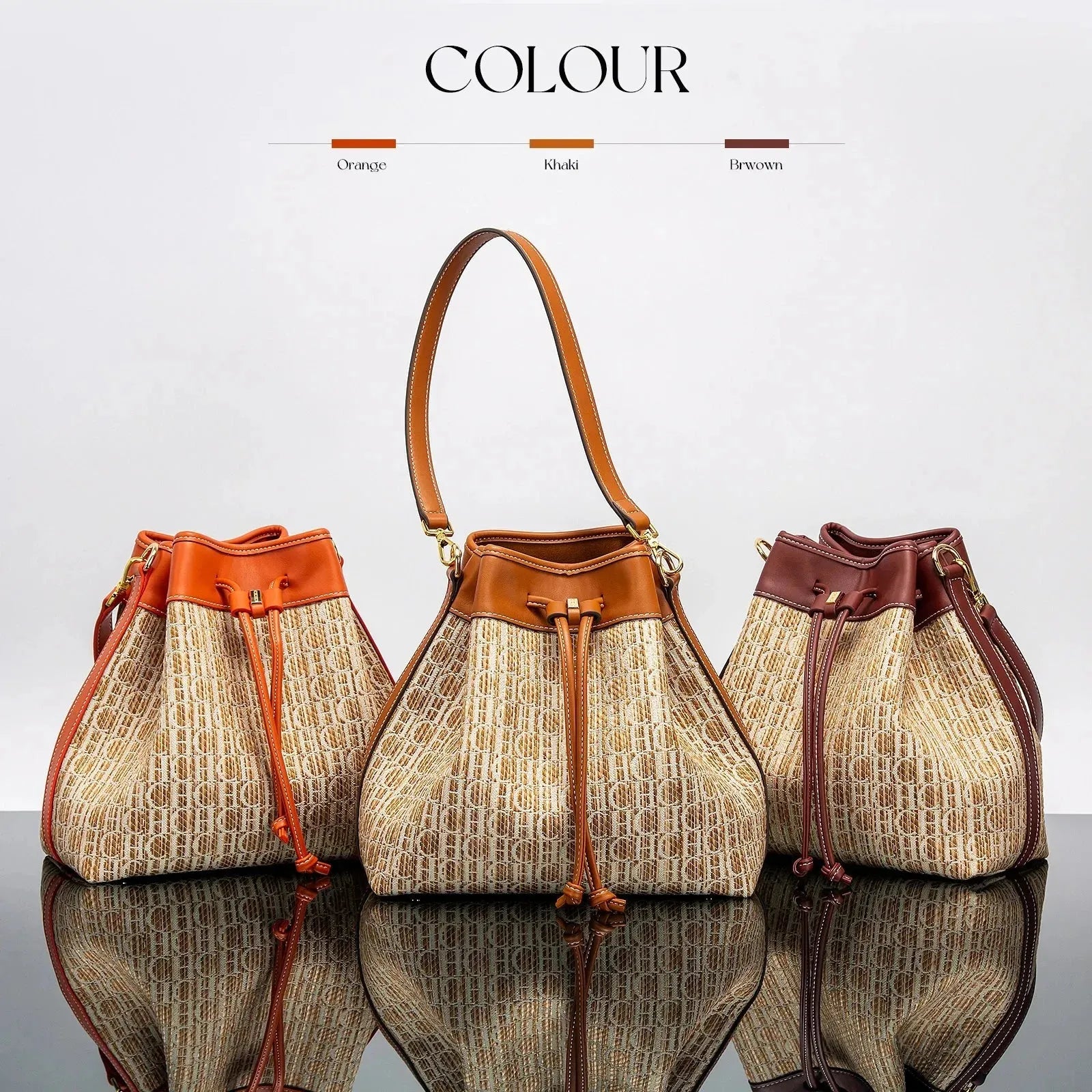 Stylish Letters Drawstring Bucket Shoulder Bag - Fashionable Crossbody Purse for Women, Perfect for Shopping, Travel & Daily Use