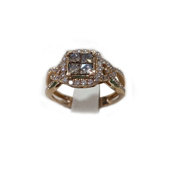 14K Rose Gold Brown Diamond Ring for Women - Elegant Vintage Style Engagement & Wedding Band - Perfect for Anniversaries, Proposals & Special Occasions