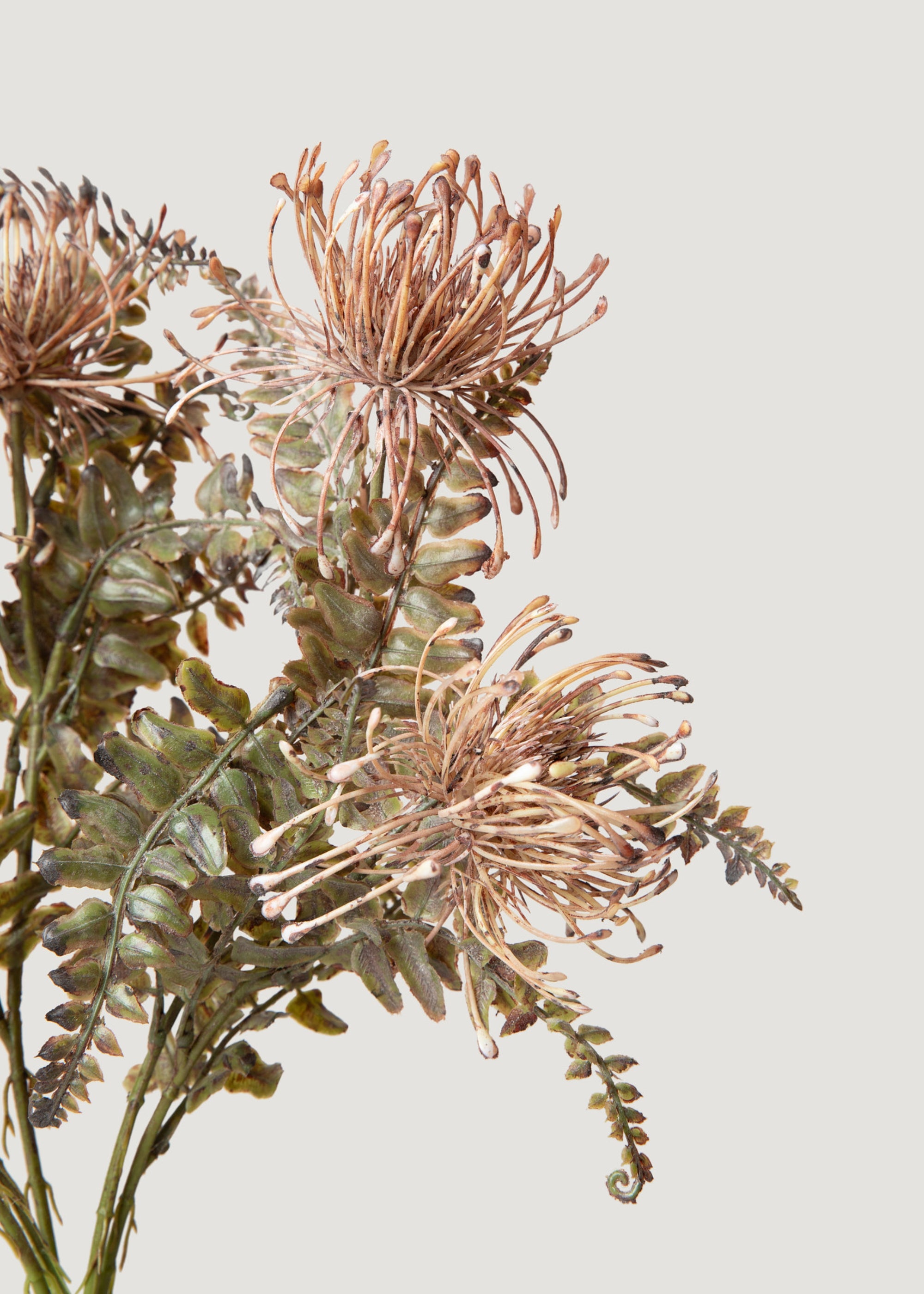Antique Mauve Artificial Protea Flower Bush - 17.25