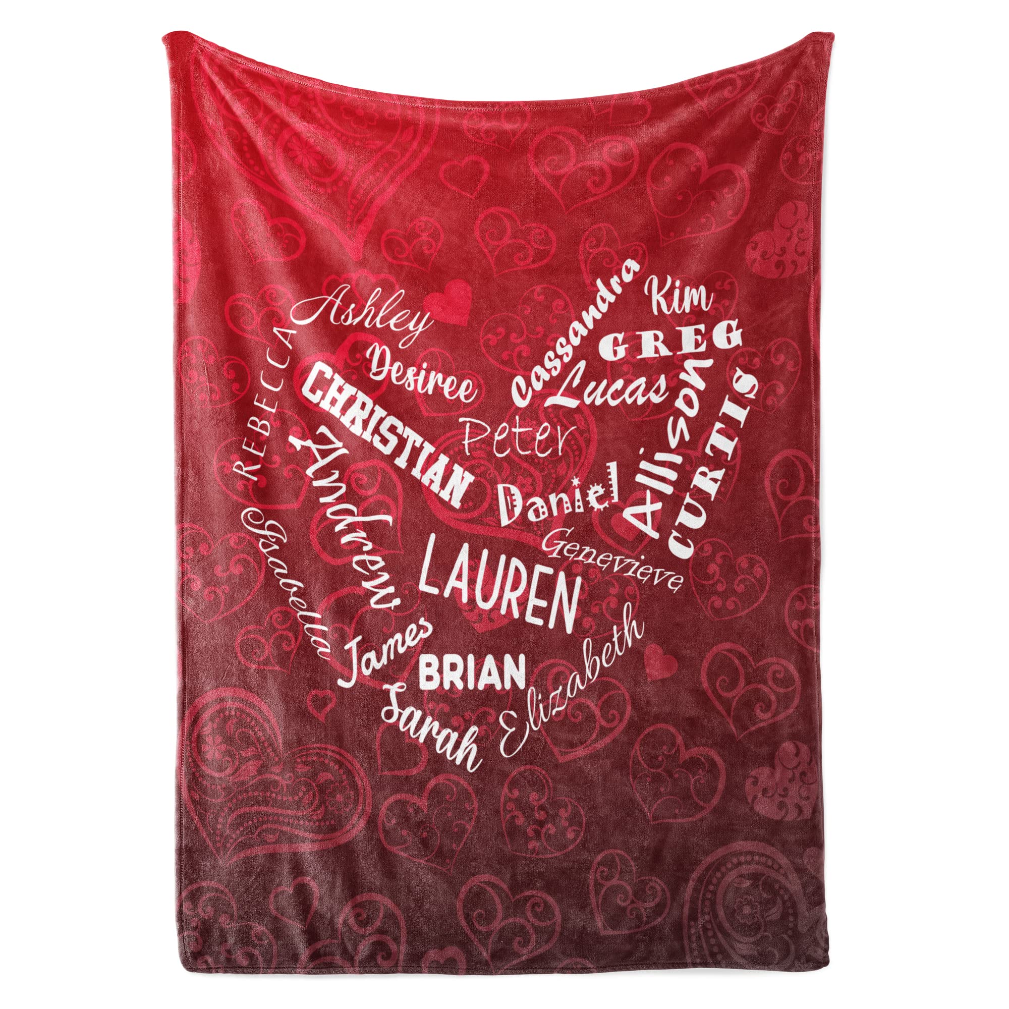 Personalized Kids Name Fleece Blanket - Soft Christmas Gift for Mom, Birthday Present, Unique Custom Blanket for Women - Cozy Throw for Couch, Bed, Nursery & Travel (3040-fleece)