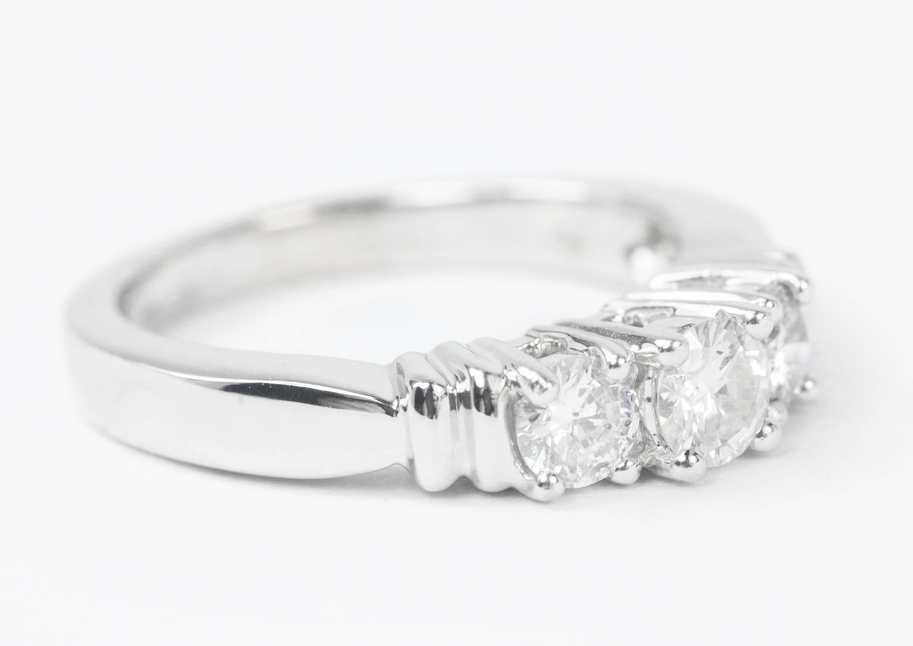 0.80tcw Three Stone Diamond Engagement Ring & Promise Ring in 14K Gold - Perfect for Proposals, Anniversaries & Romantic Gifts
