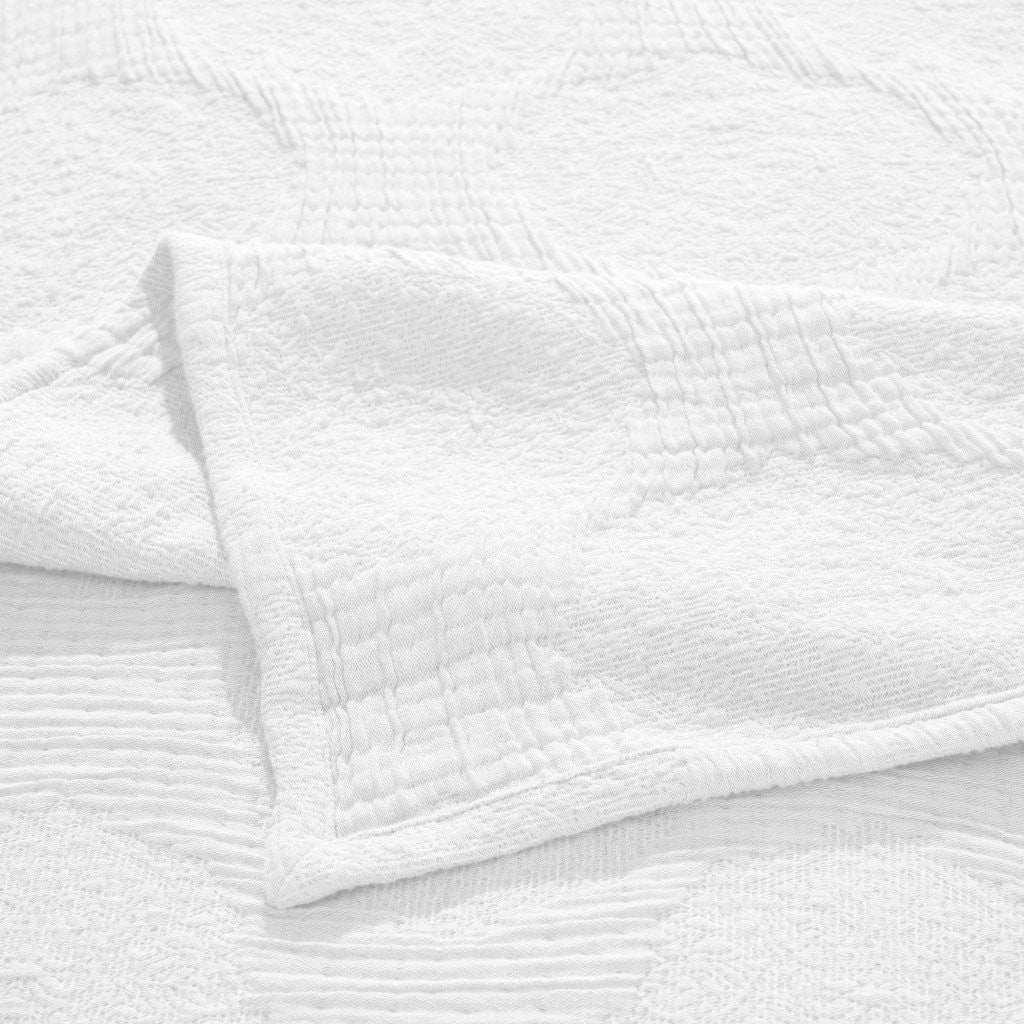 Tanta Cotton Medium Weight Crinkle Woven Coverlet - Soft & Breathable Bedspread for All Seasons | Perfect for Bedroom Decor, Guest Rooms & Cozy Home Styling