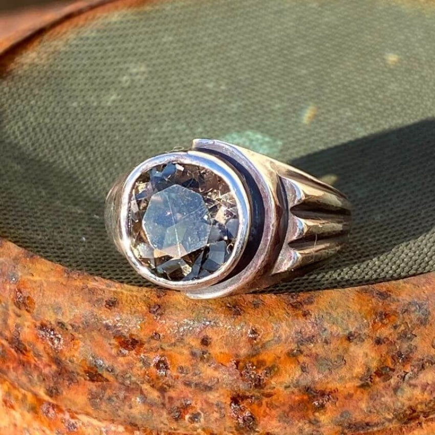 2 Carat Smoky Citrine Sterling Silver Ring - Size 8 | Elegant Jewelry for Women, Perfect for Weddings, Anniversaries & Special Occasions
