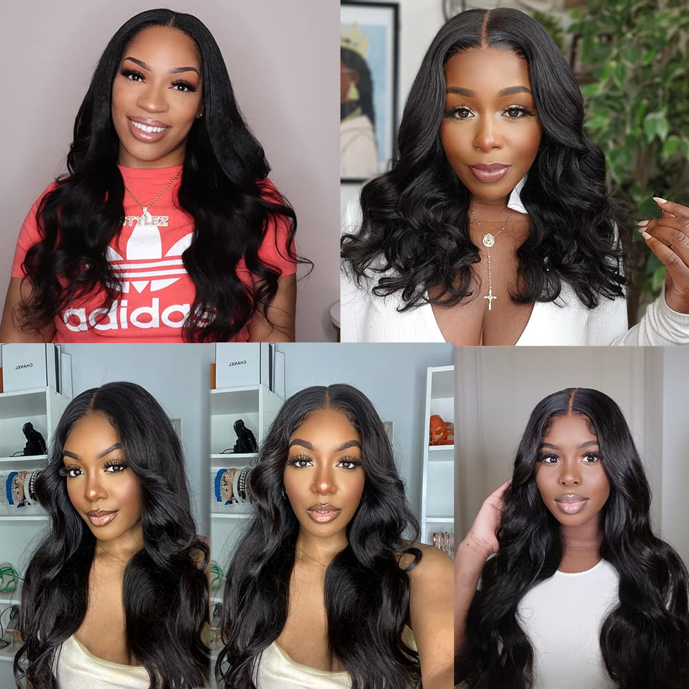 Nadula 10A Brazilian Virgin Remy Human Hair Weave - 100% Unprocessed Body Wave 3 Bundles (22/24/26 Inch) Double Weft Natural Color for Sew-in, Clip-in Extensions | Perfect for Daily Wear, Weddings & Special Occasions