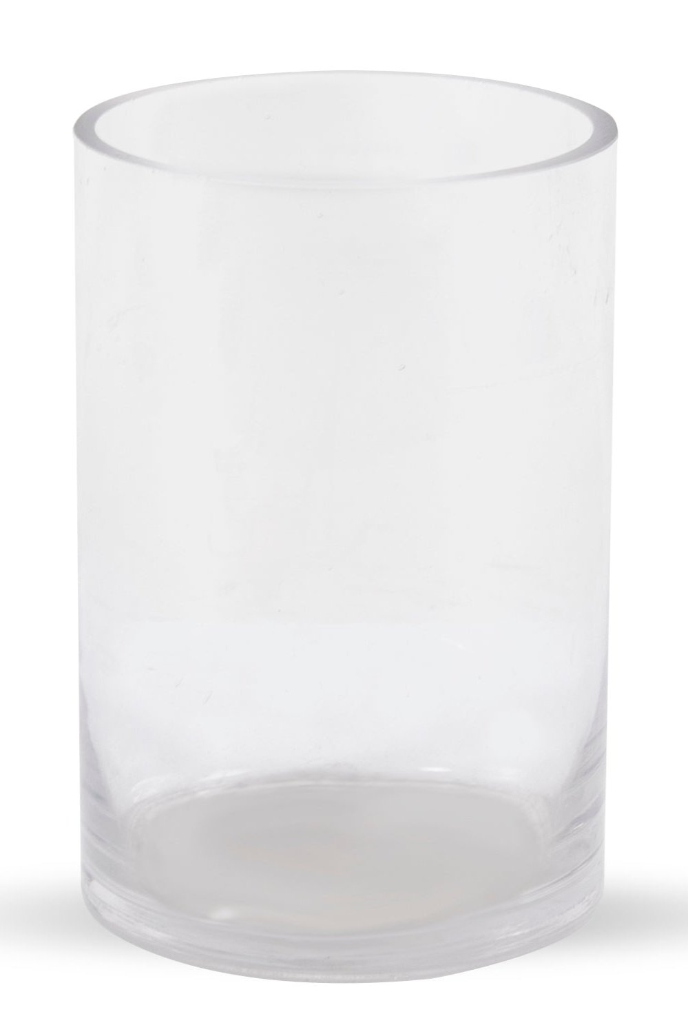 Clear Glass Cylinder Vase 6 Inch Tall x 4 Inch Wide - Modern Home Decor for Centerpieces, Weddings & Floral Arrangements
