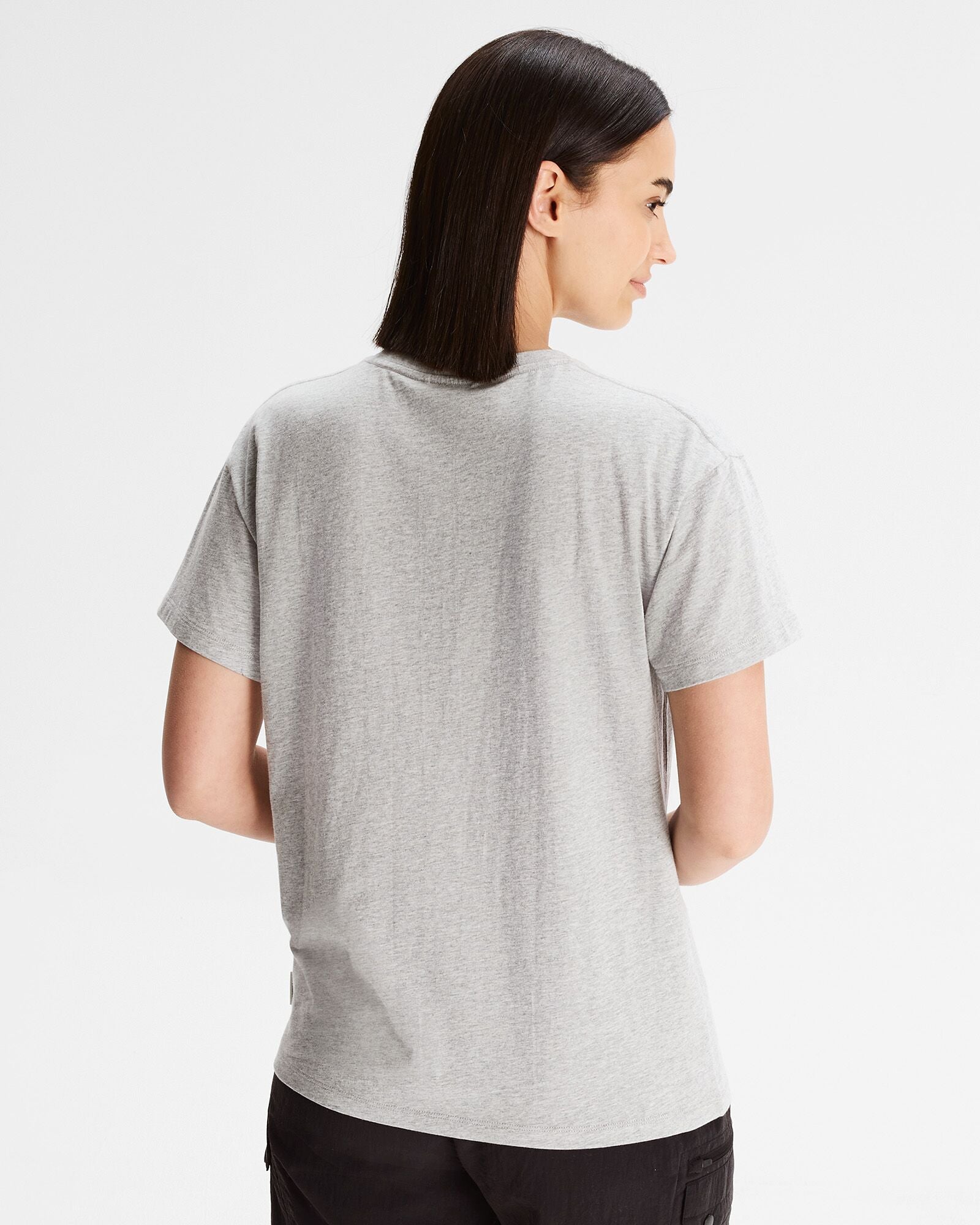 Organic Cotton Women's T-Shirt - Light Grey Marble | Eco-Friendly Casual Tee for Everyday Wear, Yoga & Outings