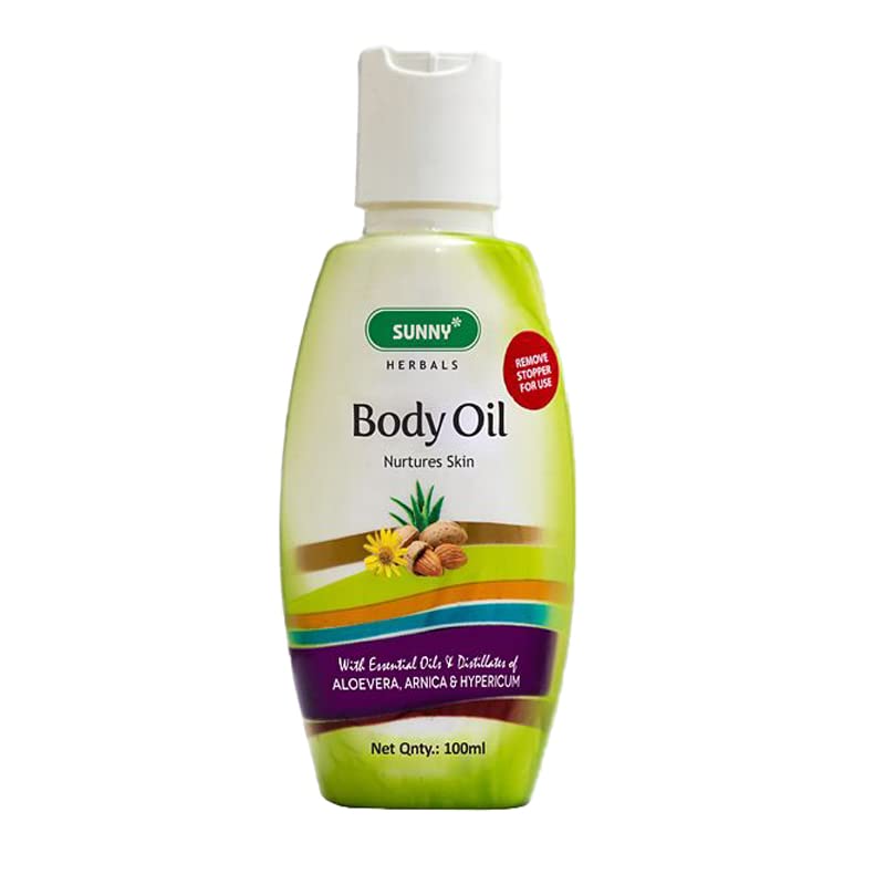 **Sunny Natural Body Massage Oil - 100ml (Pack of 2) | Organic Sesame, Olive, Almond, Rosemary & Lavender Blend for Deep Nourishment | Improves Blood Circulation, Soothes Muscles & Promotes Healing | Unisex Aromatherapy Oil for Couples Massage, Spa & Relaxation at Home**