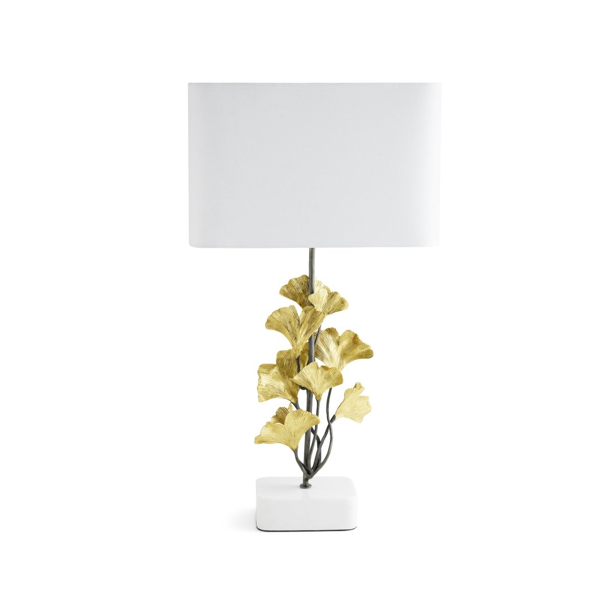 Golden Ginkgo Table Lamp - Modern LED Nightstand Light for Bedroom, Living Room, and Office - Warm White & Adjustable Brightness - Perfect for Reading, Relaxing, and Decor