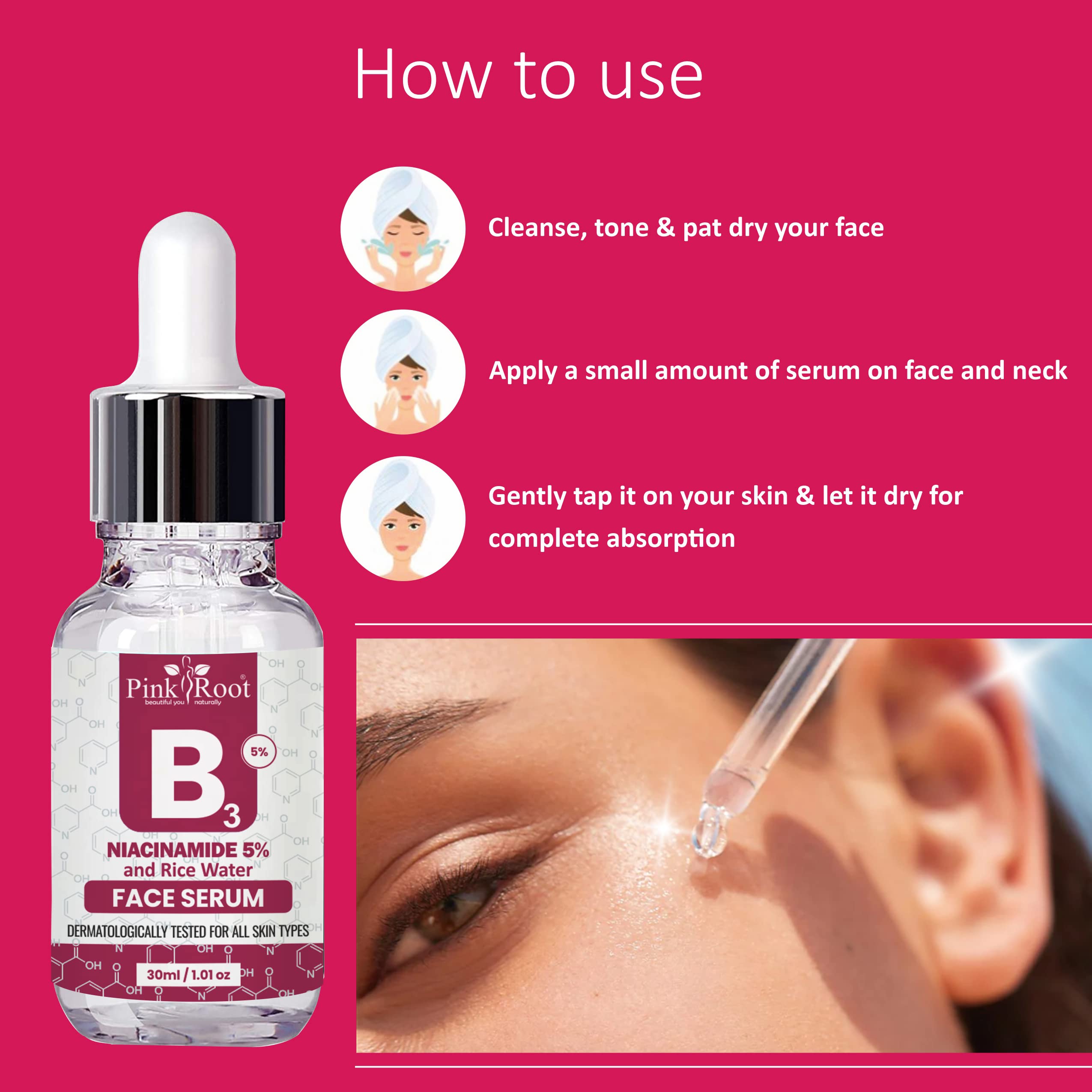 Niacinamide 5% + Zinc Serum for Face - Pore Minimizer, Acne Treatment & Skin Tone Corrector | Reduces Breakouts, Balances Oil & Restores Elasticity | Perfect for Oily, Acne-Prone & Sensitive Skin
