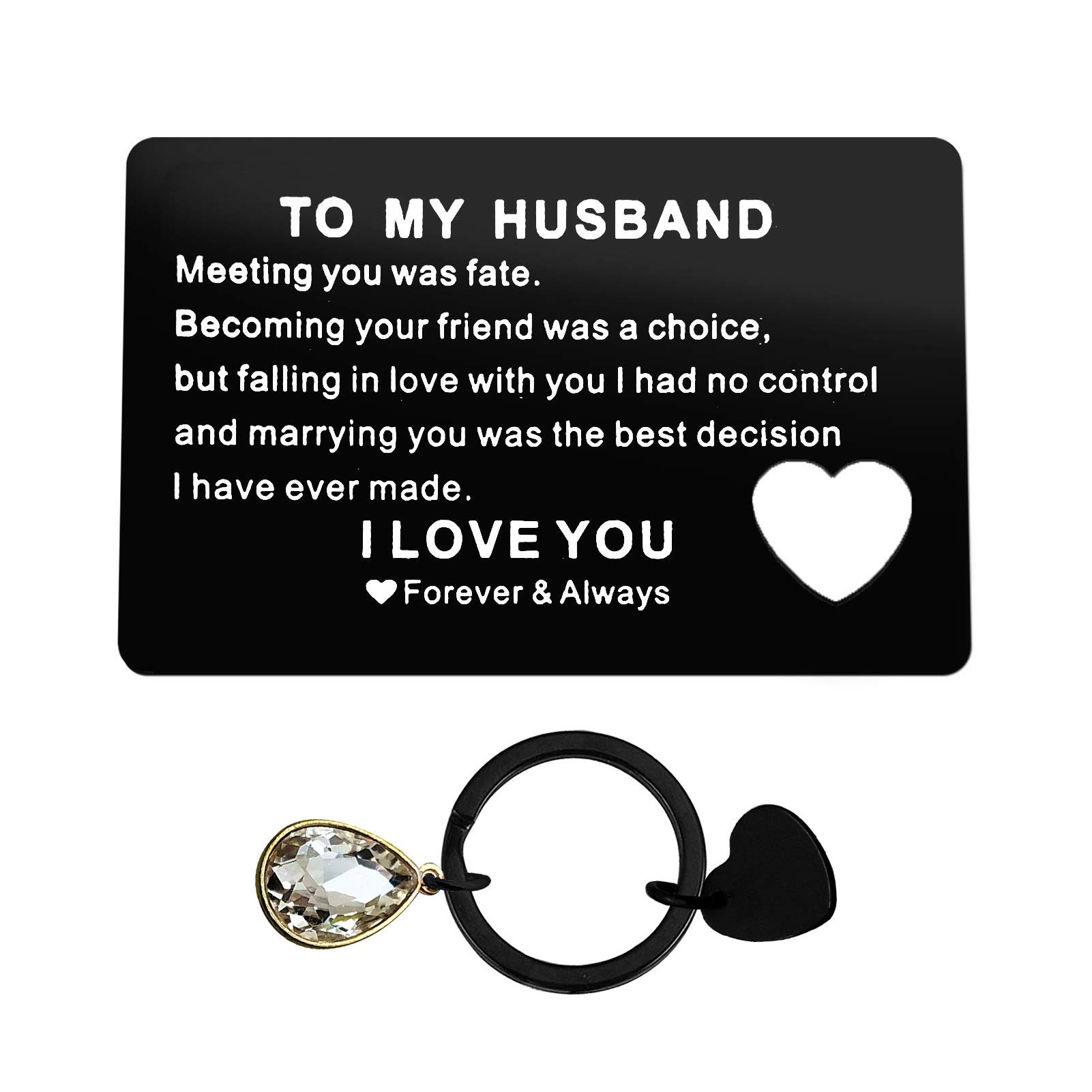 Personalized Engraved Wallet Insert Card - Custom I Love You Gift for Husband, Dad & Boyfriend - Perfect for Christmas, Birthday, Father's Day, Valentine's Day & Anniversary - Great for Everyday Carry, Date Nights & Special Occasions