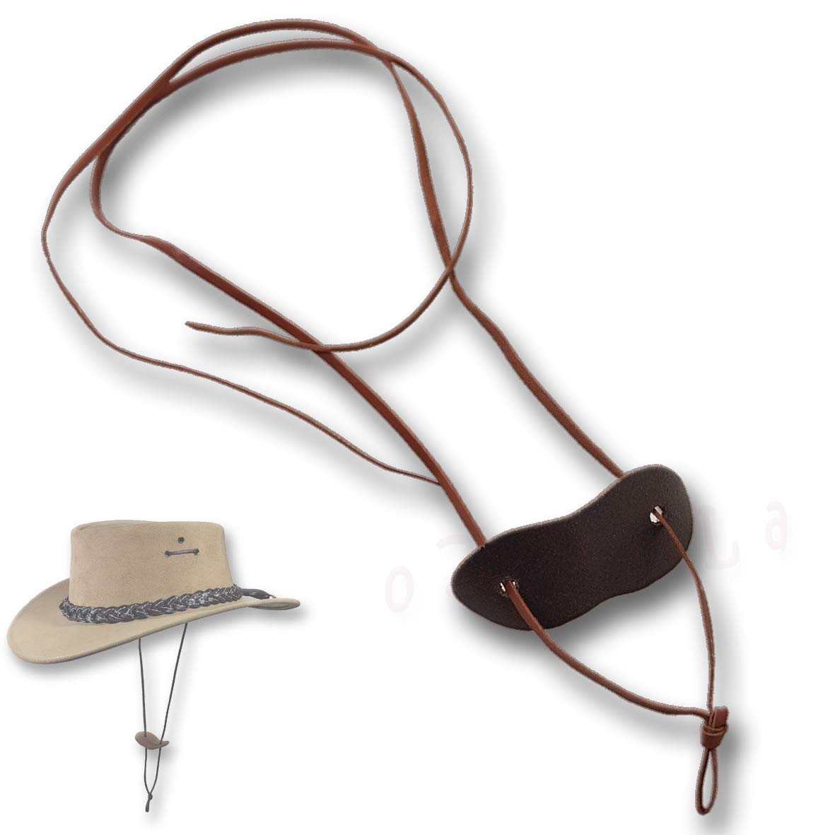 Premium Kangaroo Leather Stampede String for Cowboy Hats - Durable Australian Made Chin Strap for Men - Perfect for Rodeo, Horseback Riding & Western Fashion