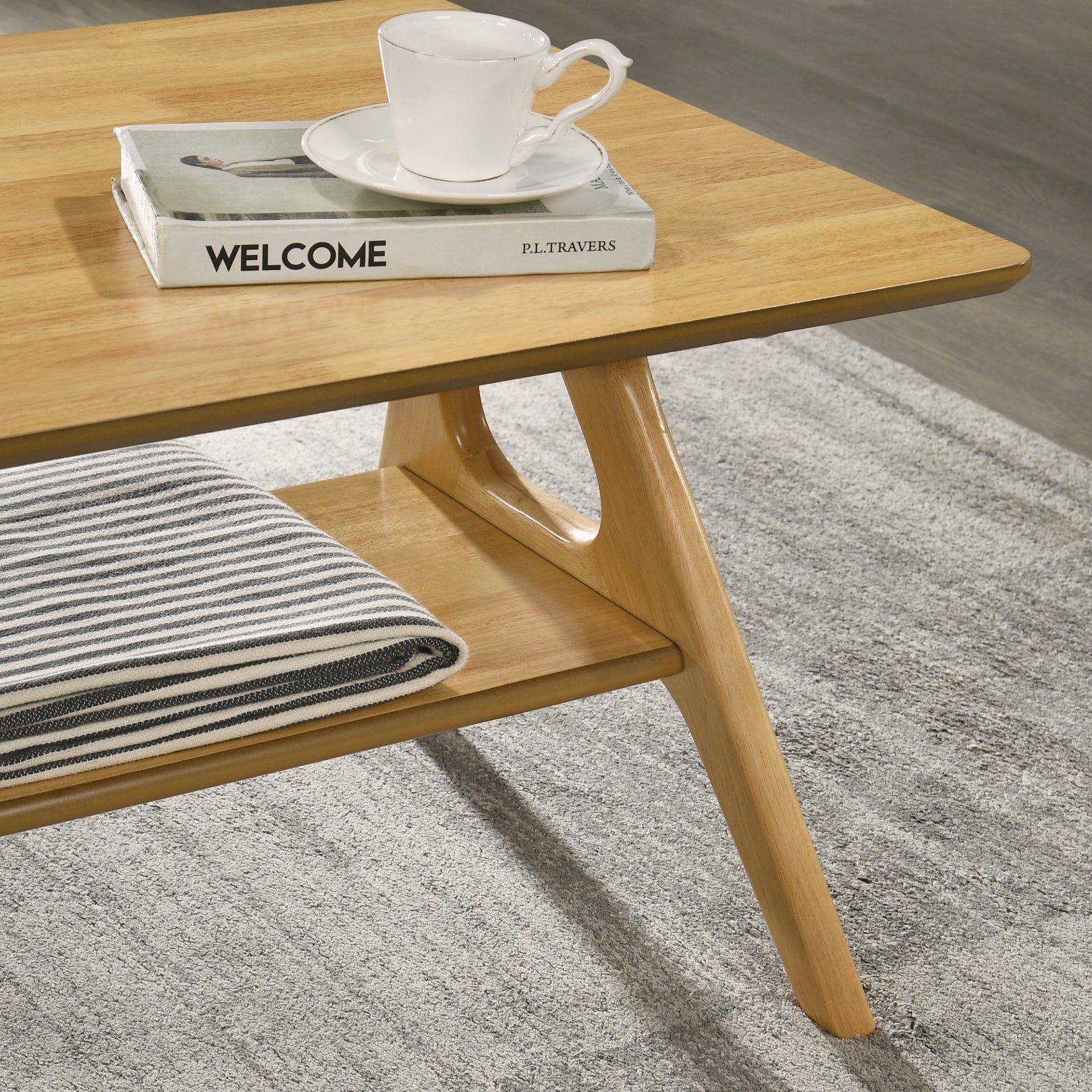 Roundhill Furniture Arona 3-Piece Coffee Table Set - Modern Coffee Table with 2 Matching End Tables for Living Room, Lounge & Home Decor