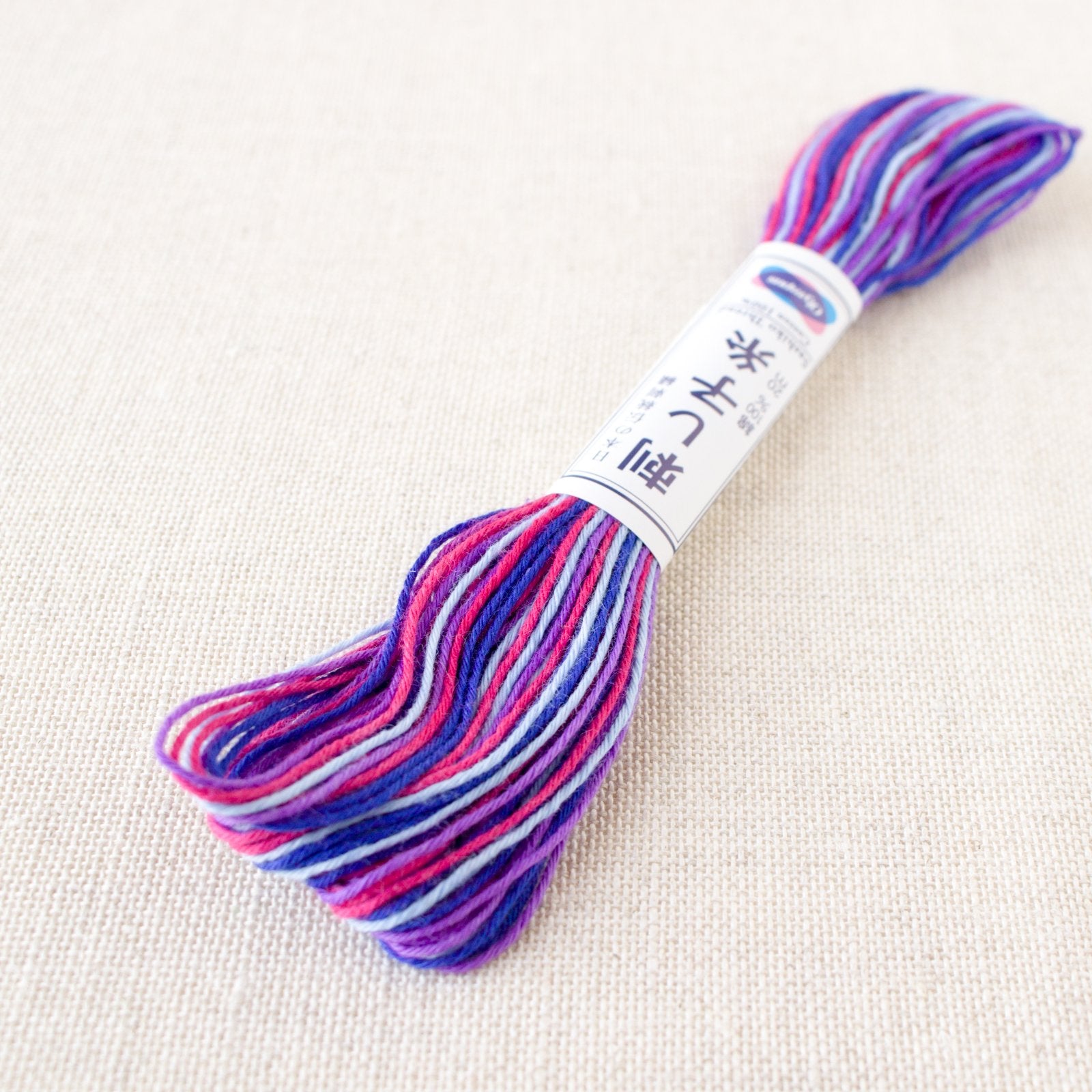 Japanese Sashiko Thread - Variegated Purple (#76) for Embroidery, Quilting & Fabric Repair - Premium Cotton Crafting Thread for Hand Sewing Projects