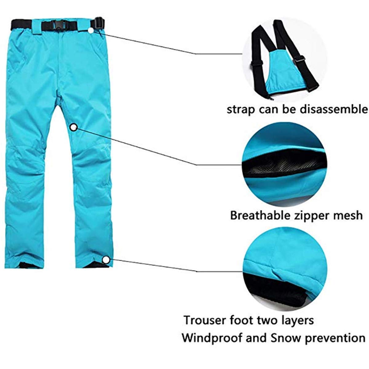 Women's Waterproof Ski Bib Suit Jacket & Pants Set - Colorful Printed Snowboard Outfit for Winter Sports | Warm & Stylish Skiing, Snowboarding & Outdoor Activities