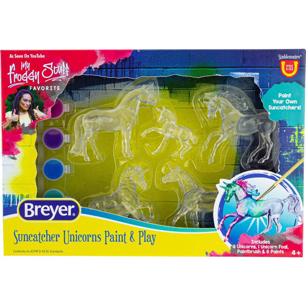 Breyer Stablemates Unicorn Suncatcher Craft Kit - 1:32 Scale Model Horse Set with 5 Pieces - Perfect for Kids DIY Crafts, Room Decor & Collectible Display