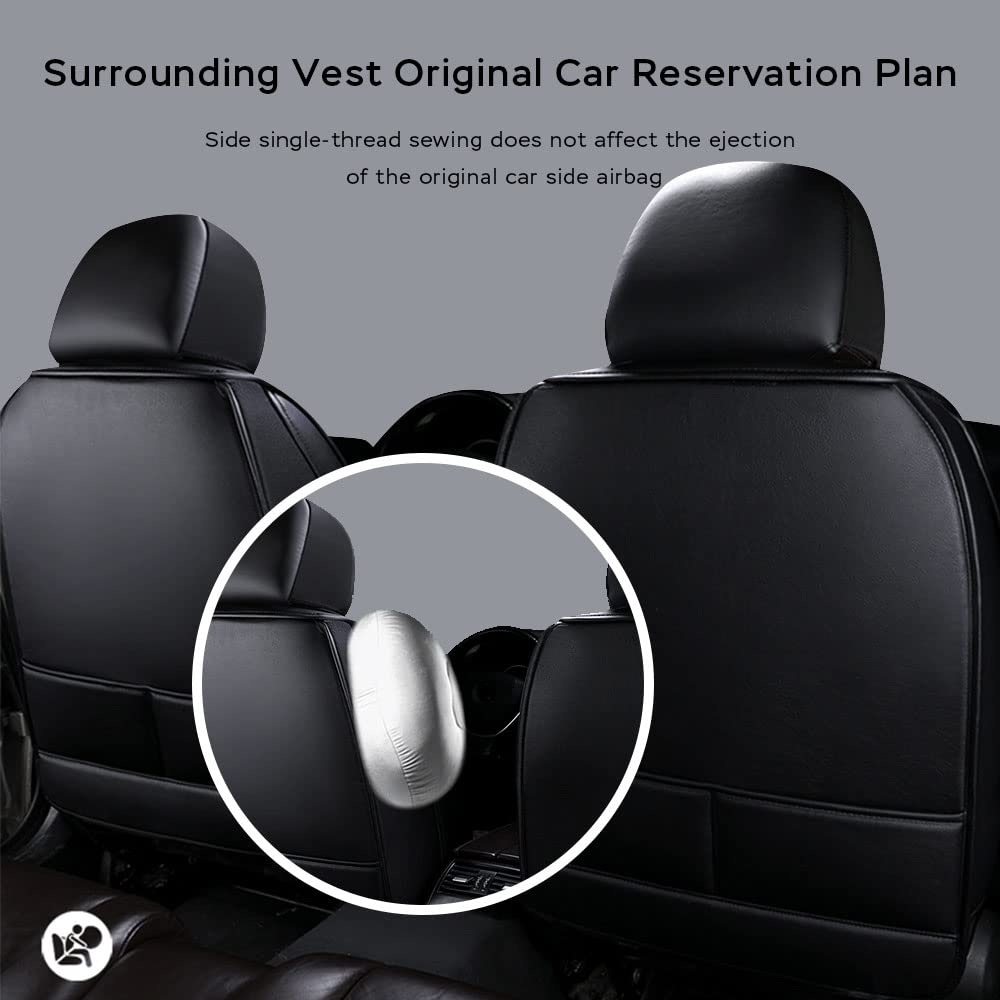 Luxury Universal 5-Seat Car Seat Covers Full Set - All Weather Protection Cushion with Pillow for 97% Vehicle Models (Grey) | Perfect for Daily Commute, Road Trips & Family Travel