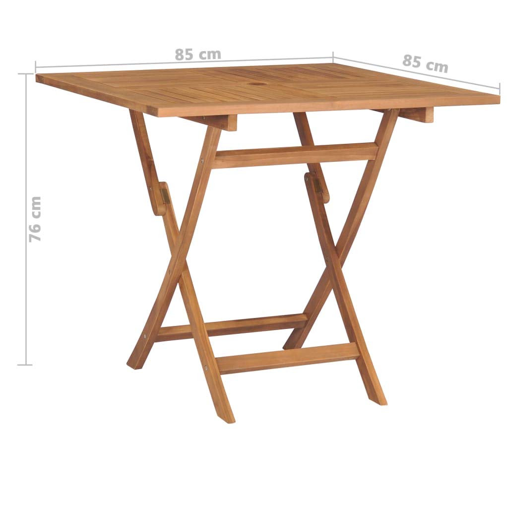 Premium Folding Square Teak Wood Patio Table 33.5