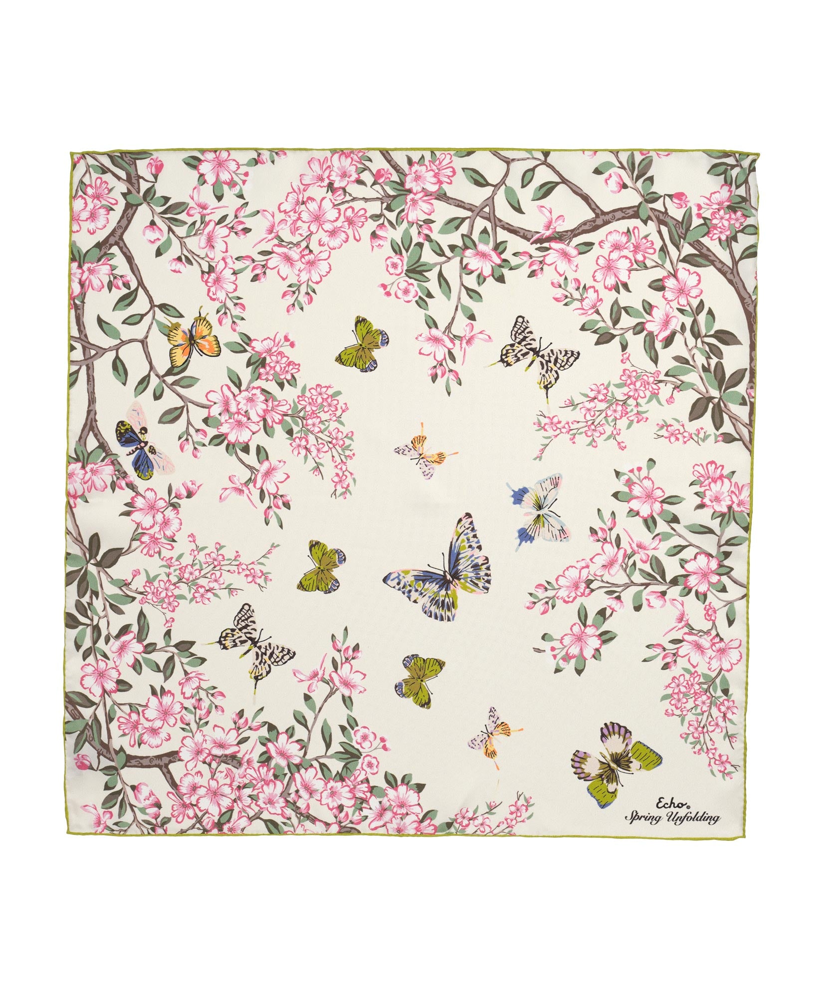 Spring Unfolding 23 Silk Bandana - Premium Fashion Scarf for Women & Men - Elegant Accessory for Outfits, Parties & Travel | Soft & Breathable Silk Material