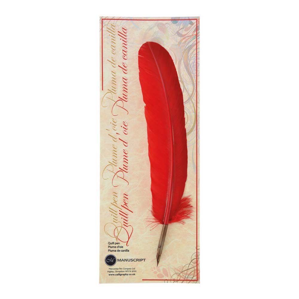 Vintage MAN-N4501 Quill Pen Set for Calligraphy & Letter Writing - Assorted Colors | Perfect for Wedding Invitations, Journaling, and Historical Reenactments