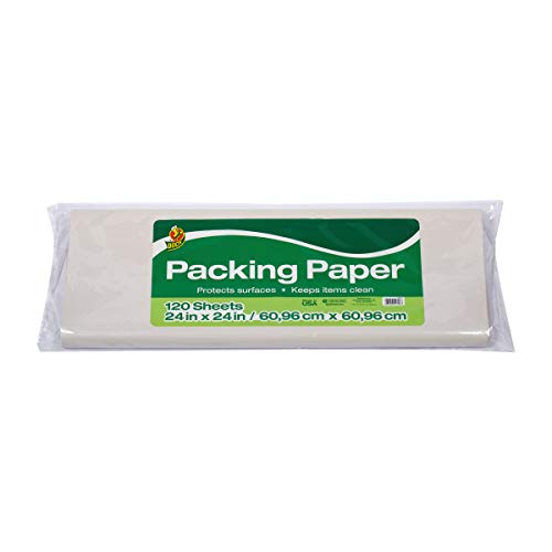 HP 260 Heavy Duty Clear Packaging Tape - 36 Rolls (1.88 in x 60 yd Each) with BladeSafe Tape Gun, Packing Paper & 60 ft Bubble Wrap - Ideal for Shipping, Moving & Storage Supplies