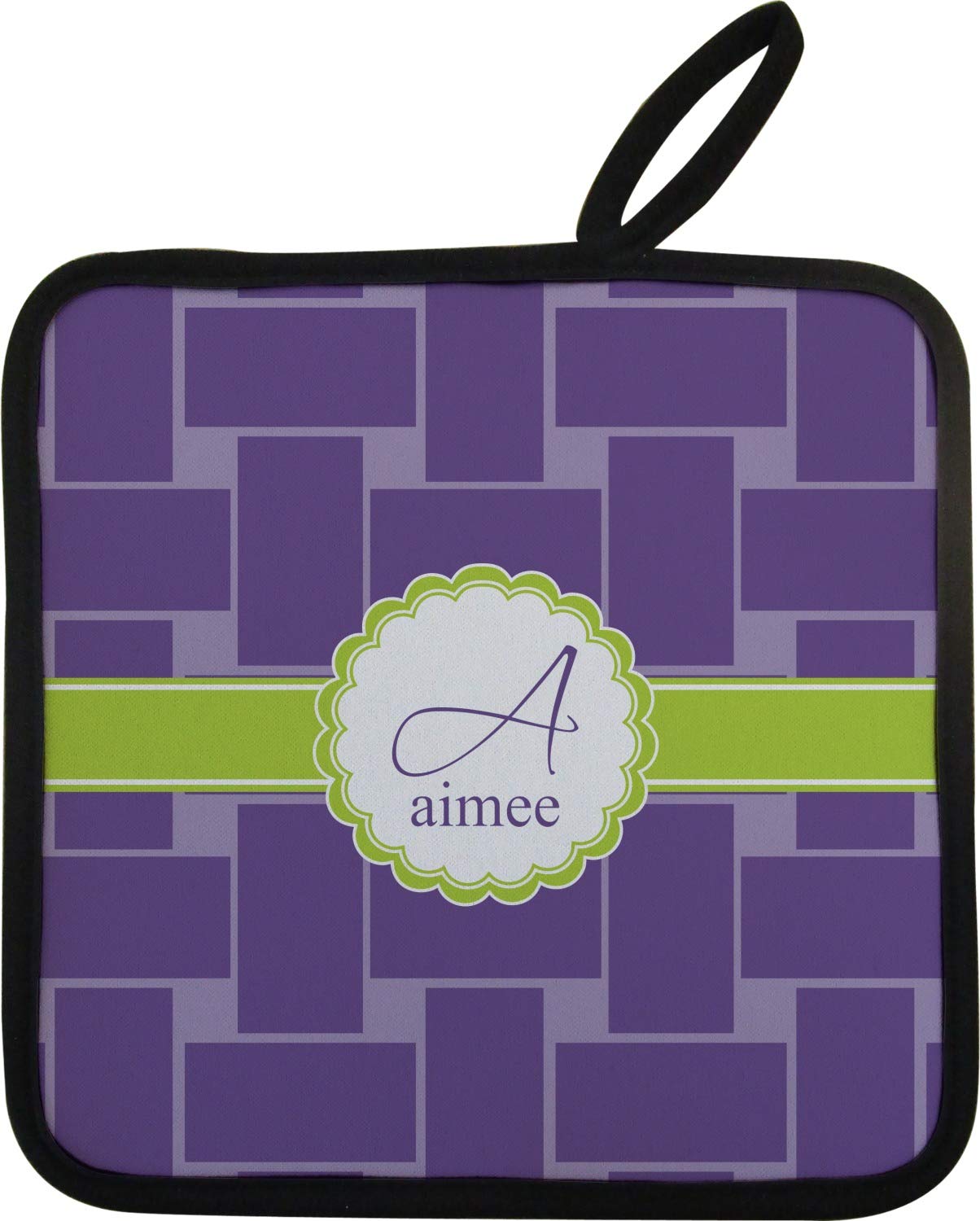 Personalized Waffle Weave Oven Mitt and Pot Holder Set with Custom Name & Initials - Heat Resistant Kitchen Accessories for Baking, Cooking, and Grilling