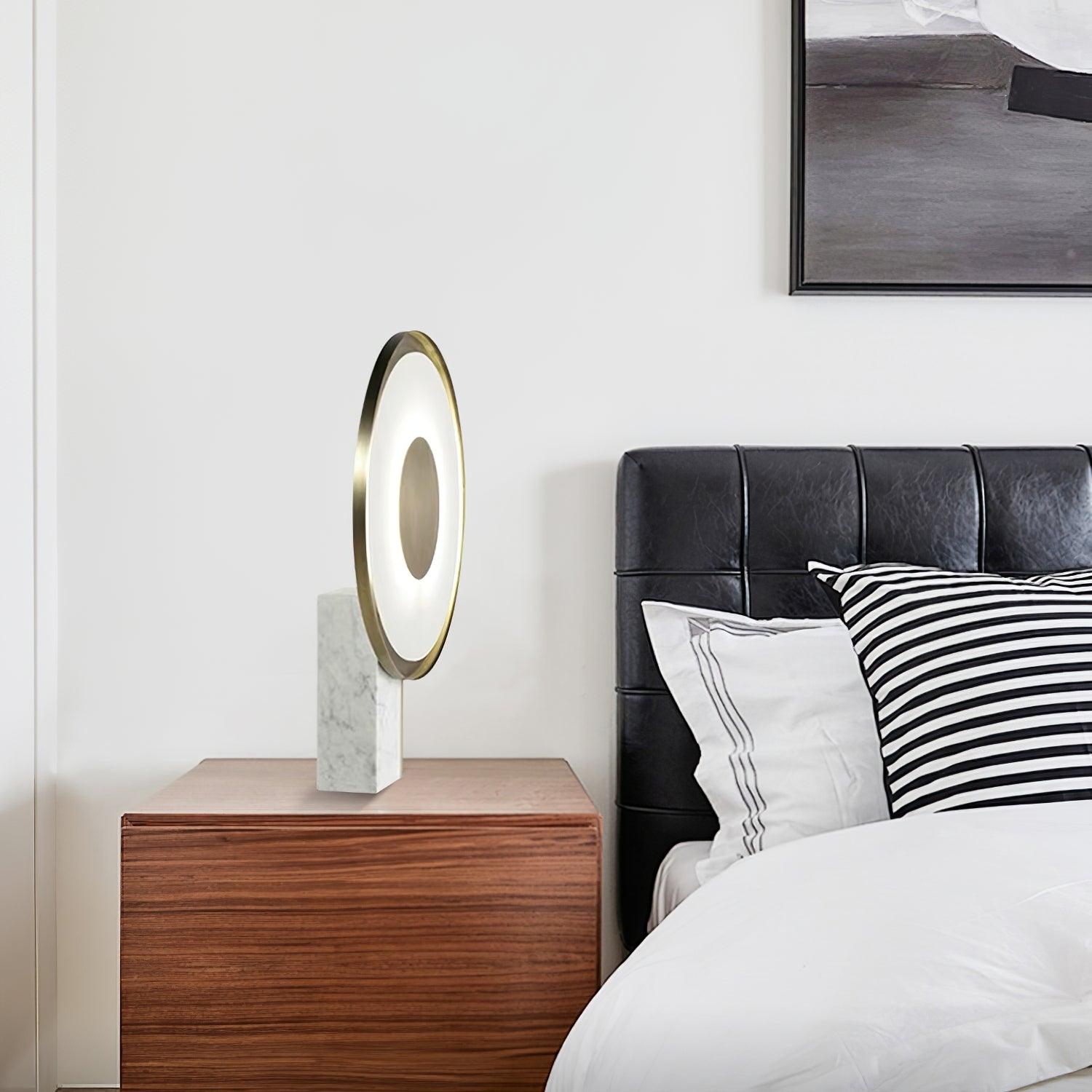 Roche Bobois Modern Table Lamp - Elegant LED Nightstand Light for Bedroom, Living Room & Office - Stylish Home Decor Lighting