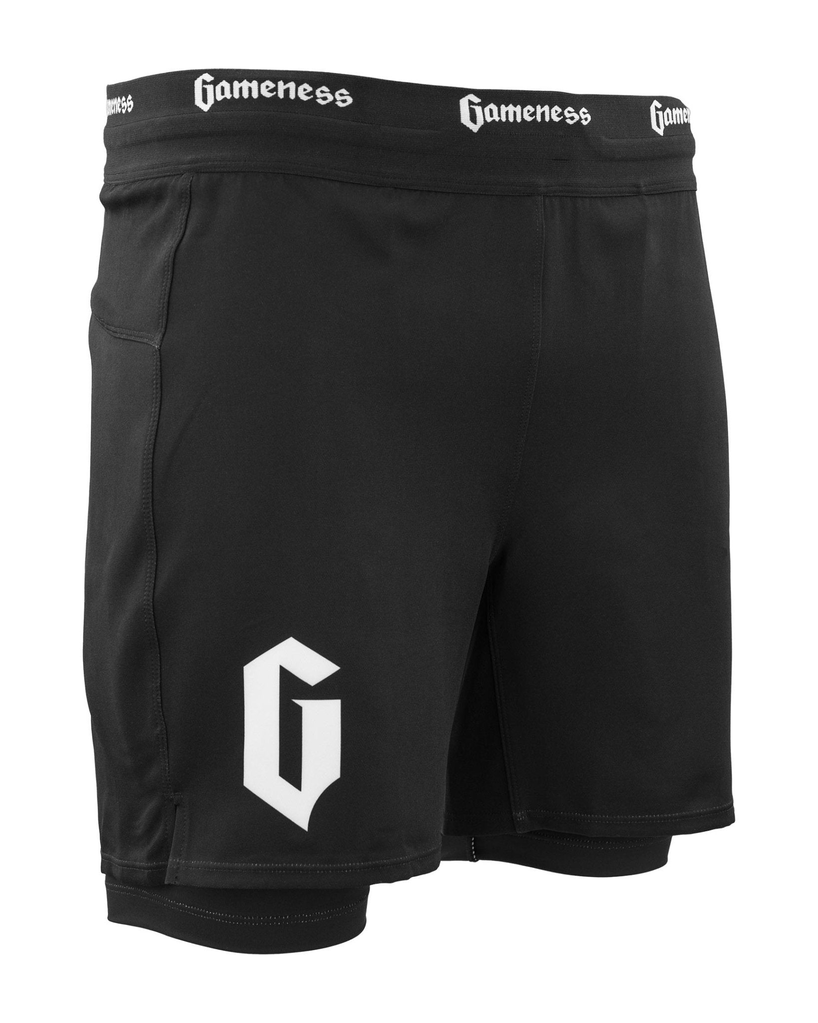 Gameness Men's Pulse Lined Pro Grappling Shorts - MMA BJJ Training & Competition Fight Shorts for Grapplers