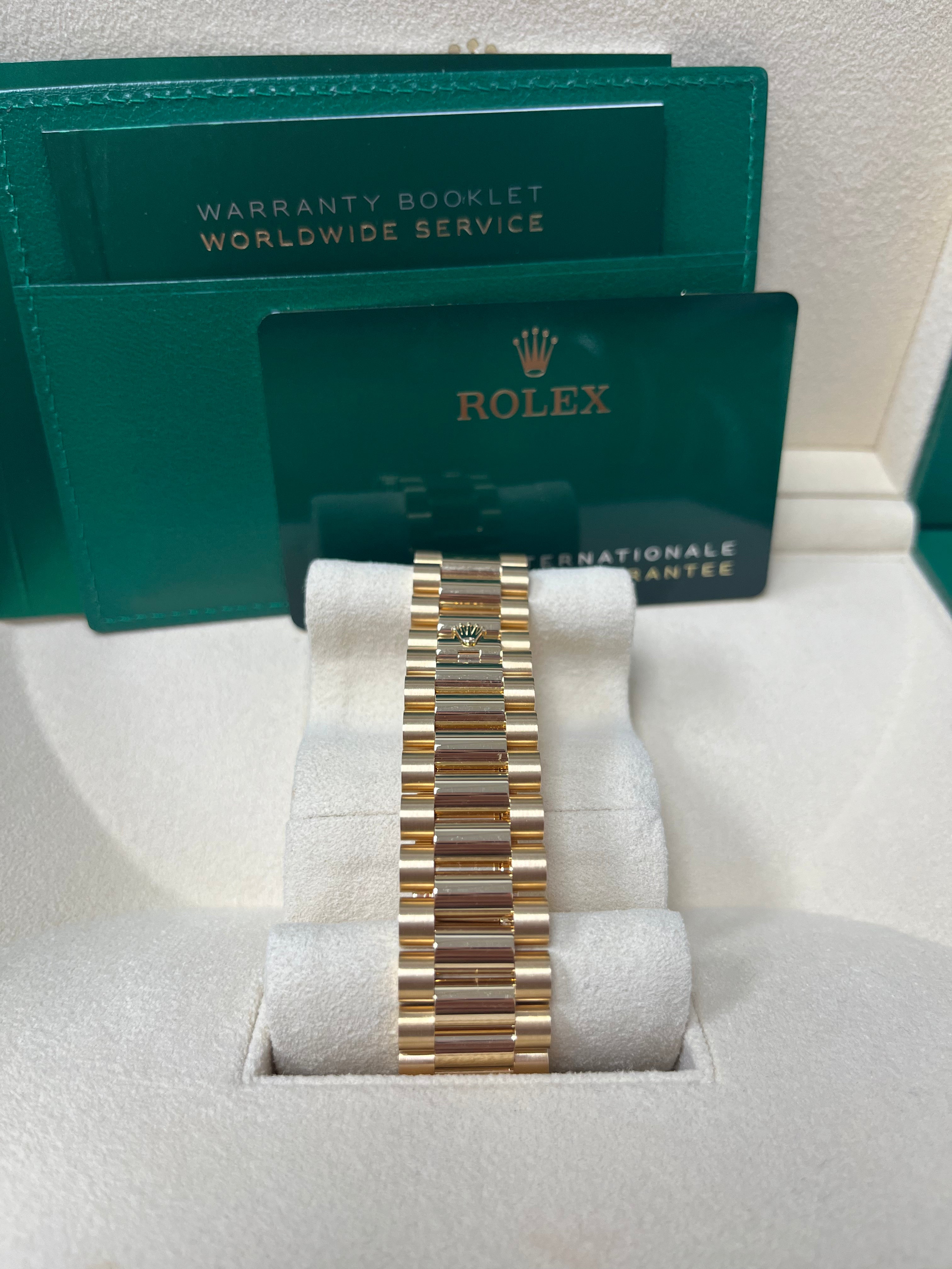 Rolex Day Date 40 Yellow Gold Men's Watch with Fluted Bezel, Onyx Dial & President Bracelet (Model 228238) - Luxury Dress Watch for Business & Formal Occasions