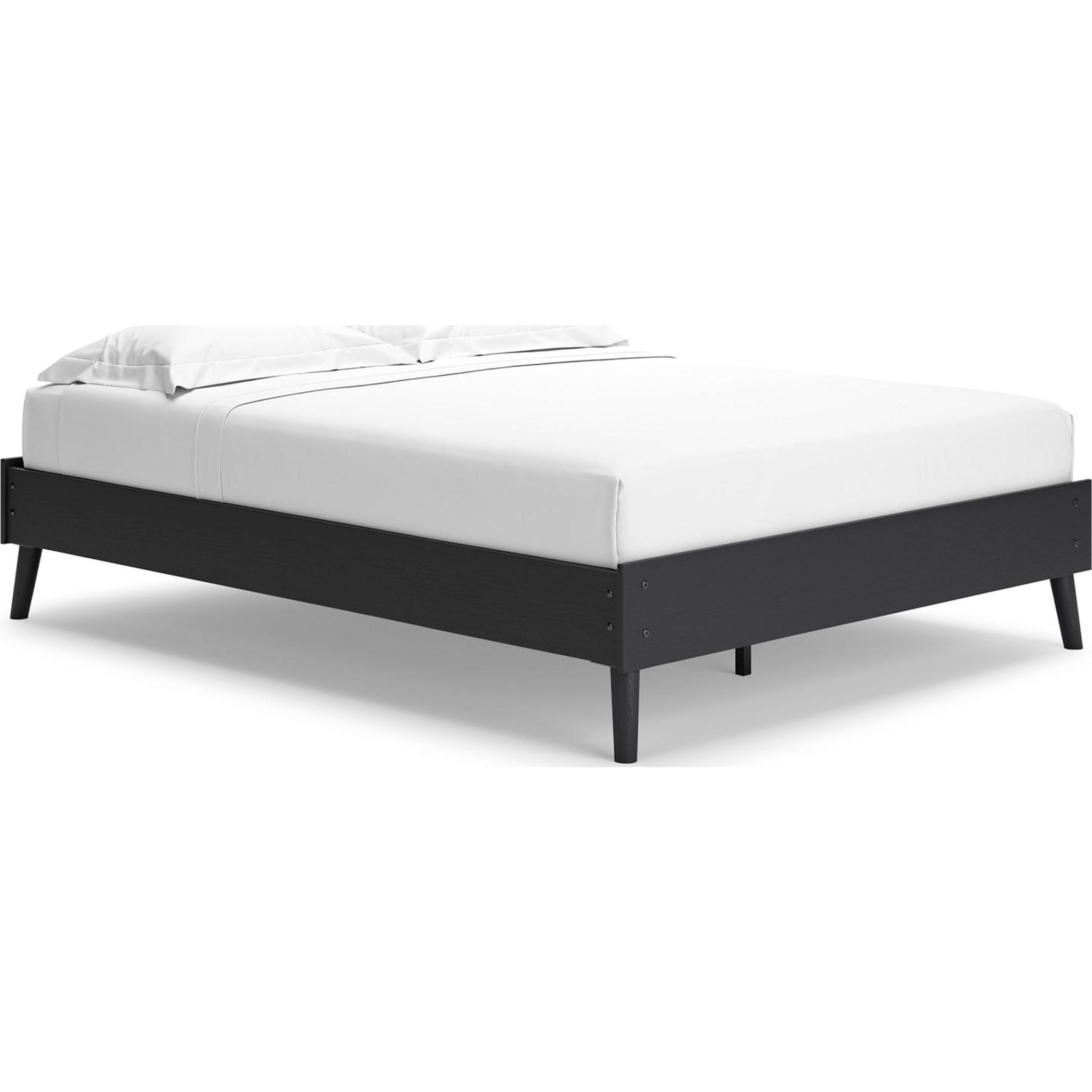 Charlang Queen Size Platform Bed Frame with Headboard - Modern Wooden Bed Frame for Bedroom, Dorm, Guest Room - Sturdy & Easy Assembly