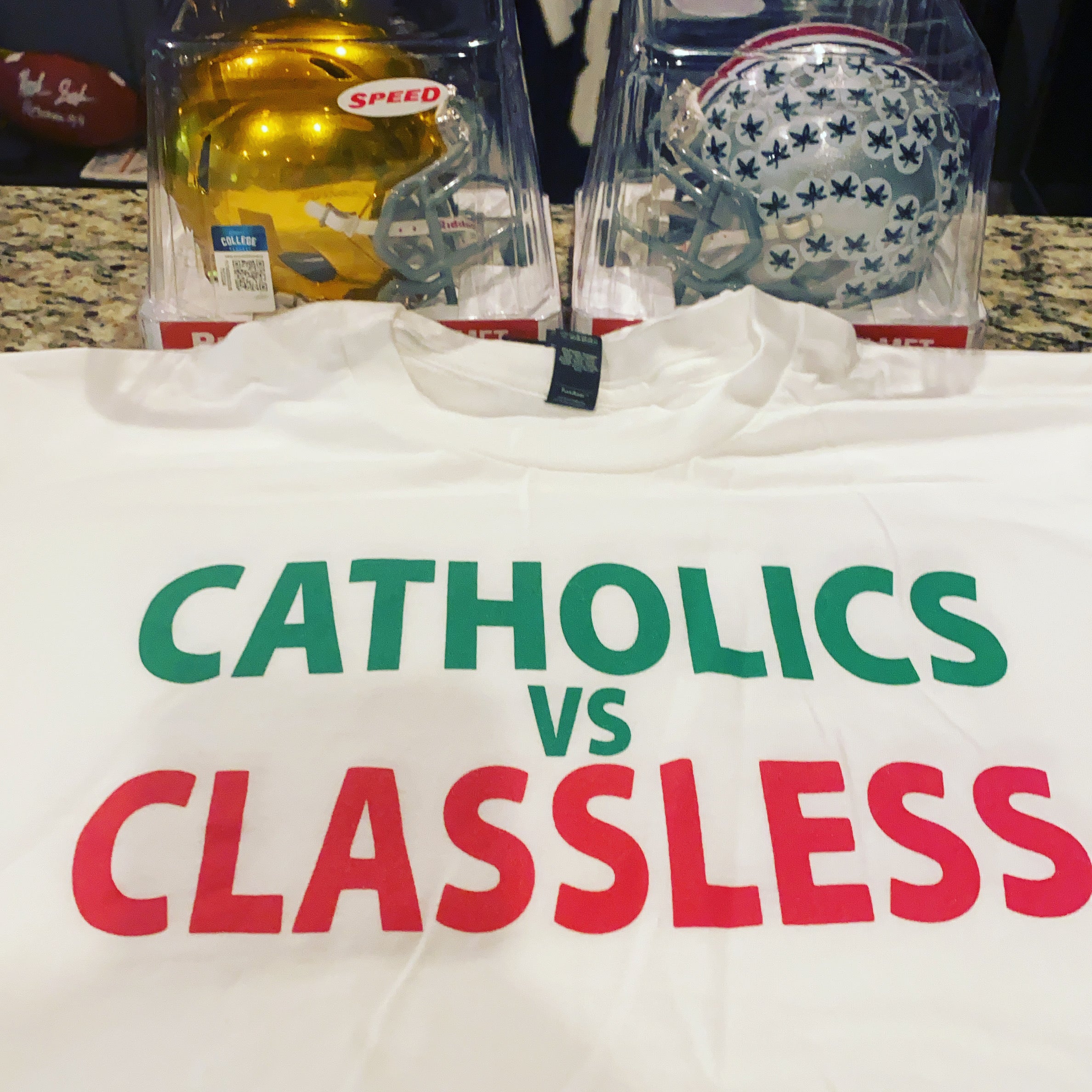 Notre Dame vs Ohio State 2025 National Championship T-Shirt - Catholic University Football Rivalry Tee for Game Day & Fan Support