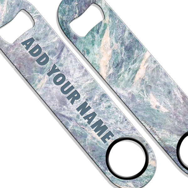Personalized Marble Speed Bottle Opener - Custom Name Engraved Bar Tool for Beer, Soda & Home Brewing - Perfect for Parties, BBQs & Man Cave Decor