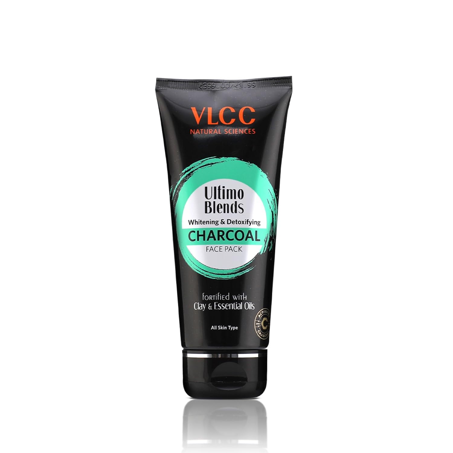 VLCC Ultimo Blends Charcoal Face Pack - 100g | Activated Charcoal & Natural Oils for Skin Whitening, Detox & Blackhead Removal | Deep Cleansing Facial Mask for Oily & Acne-Prone Skin | Spa & At-Home Skincare Treatment