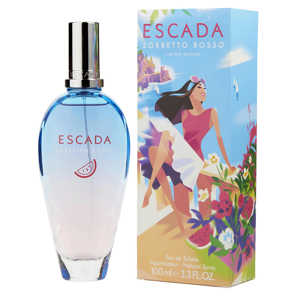 Escada Sorbetto Rosso Limited Edition 100ML Eau de Toilette Spray for Women - Fresh Summer Fragrance for Daytime Wear & Special Occasions