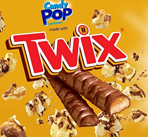 Twix Candy Coated Popcorn - 5.25oz Bags (Pack of 12) | Made with Real Twix Candy Pieces | Sweet & Crunchy Snack for Movie Nights, Parties & Office Treats