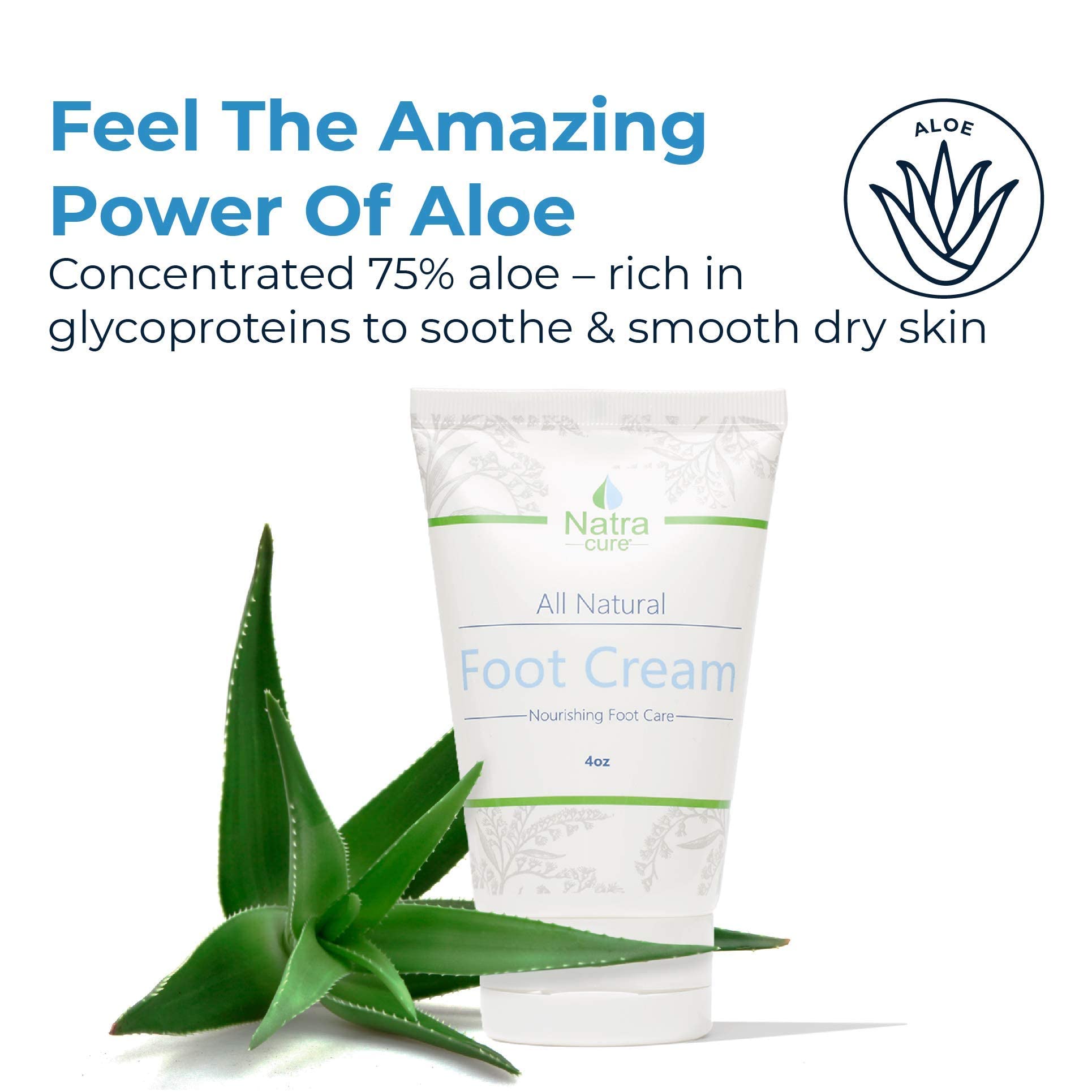 NatraCure Moisturizing Gel Gloves & Socks Gift Set with Foot Cream & Lotion - Deep Hydration for Dry Hands & Feet - Perfect for Spa Night, Cracked Heel Treatment & Winter Care (Aqua Color)